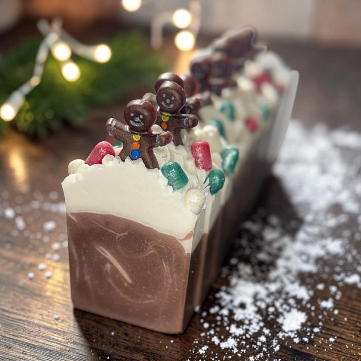 Gingerbread Man Bar Soap , Scented in Vanilla Gingerbread -Made with Tallow and Goat Milk. Great Christmas Stocking Stuffer