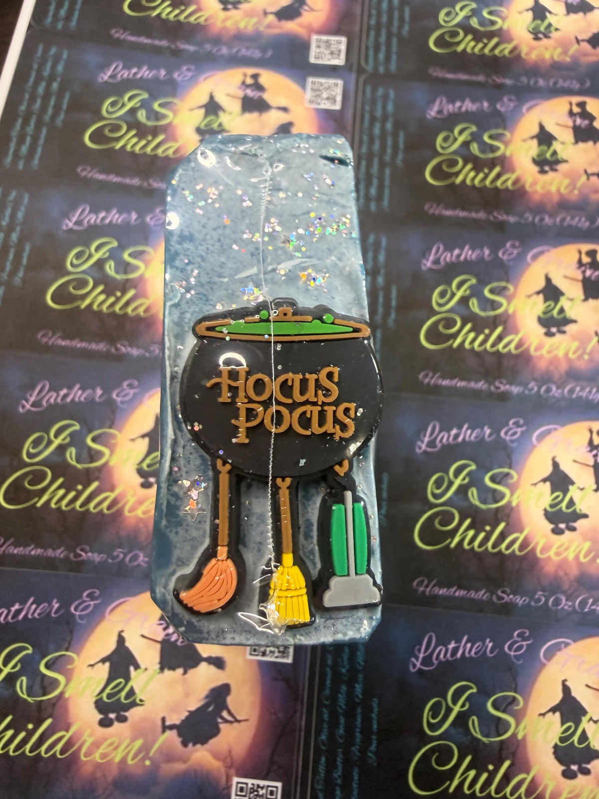 I Smell Children! Halloween Witch Sisters Themed Soap. Scented in Bobbing for Apples with Silicone Charm on Top