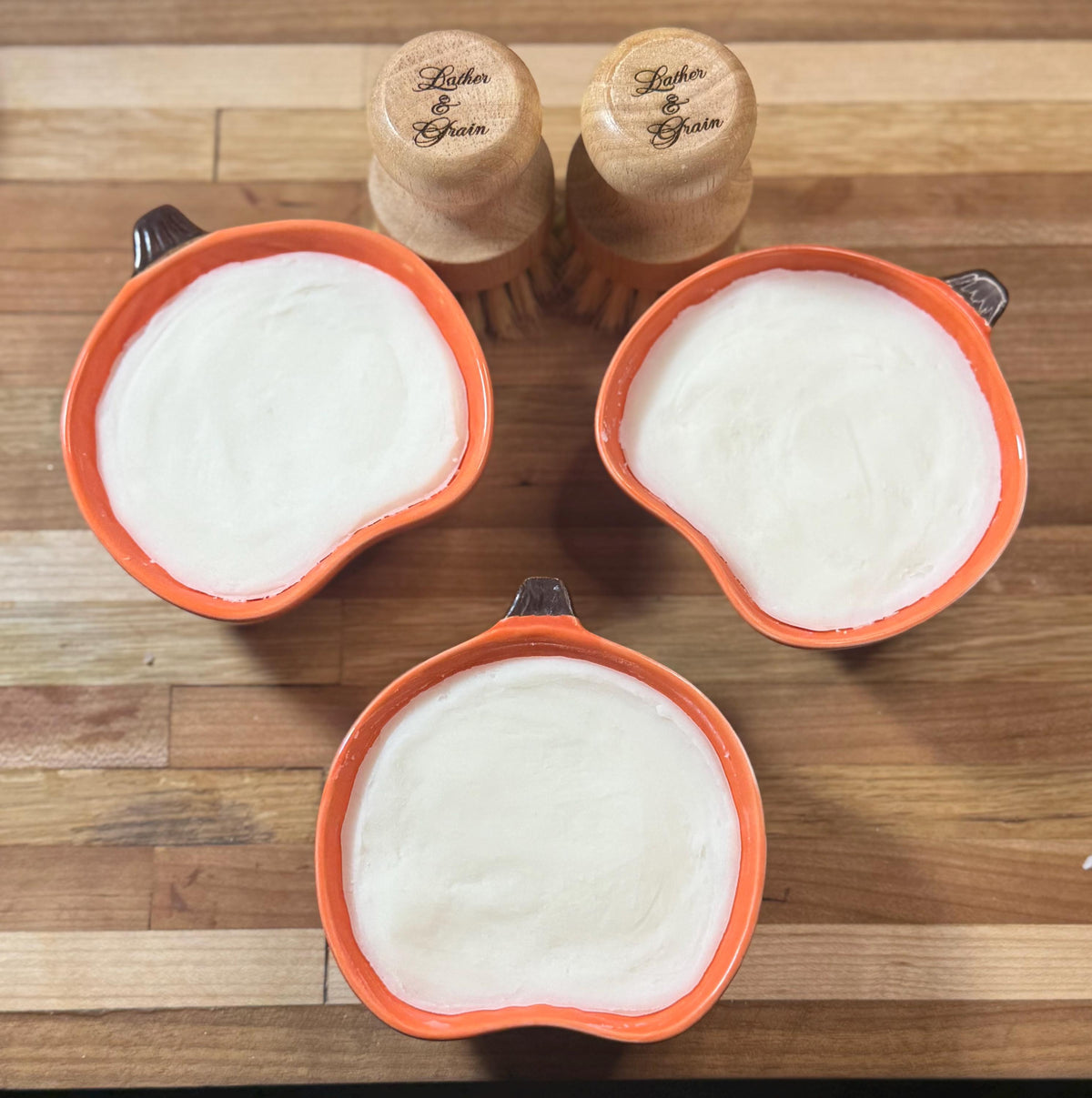 Pumpkin Ramekin Filled with Solid Dish Soap- Scented in Natural Citrus Fragrance
