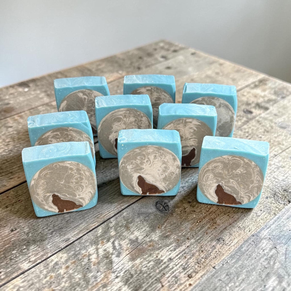 Full Moon Rising Bar Soap- Wolf Themed Scented in Werewolf or Autumn Nights, Made with Tallow and Goat Milk