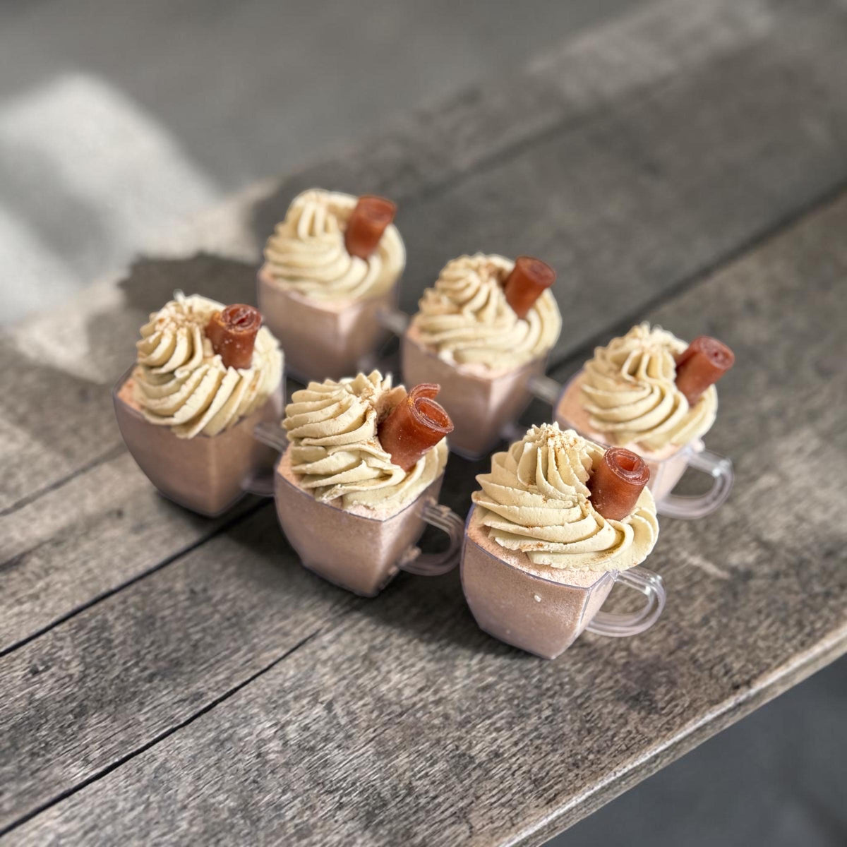 Vanilla Chai Bath Bomb- Topped with Bubble Frosting and a Soap Cinnamon Stick Decoration