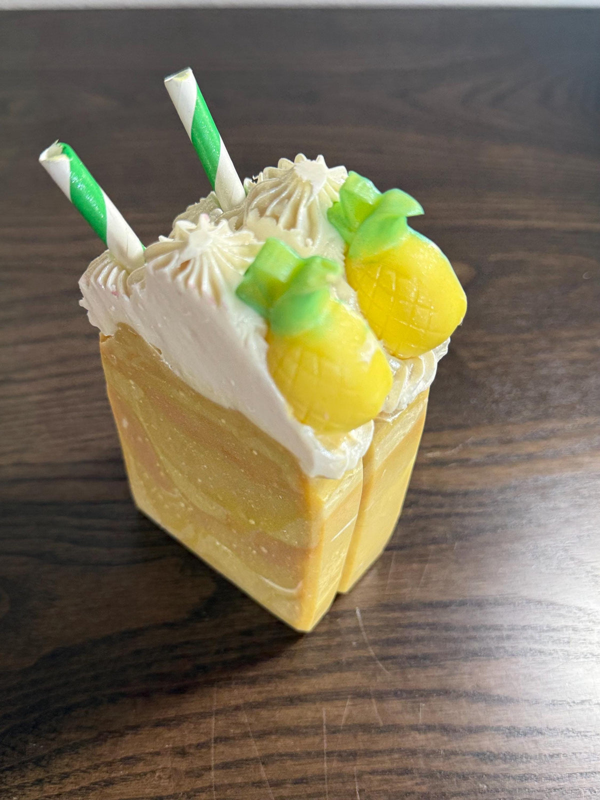 Pineapple Dole Whip Soap made with Tallow and Goat Milk -Handmade- Small Batch- Cold Process