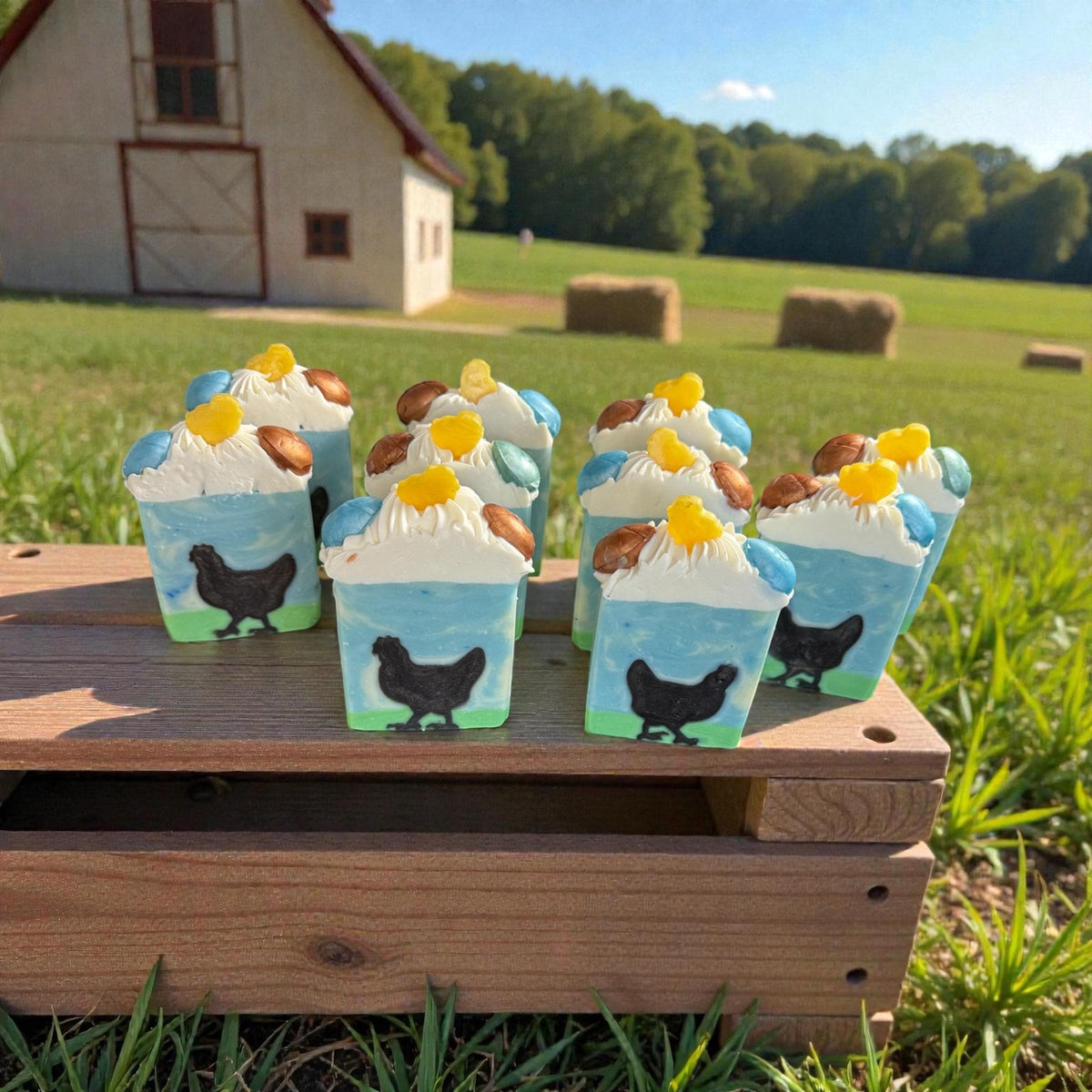 Crazy Chicken Lady Bar Soap Made with Tallow and Buttermilk Scented in Pearl and Petrichor