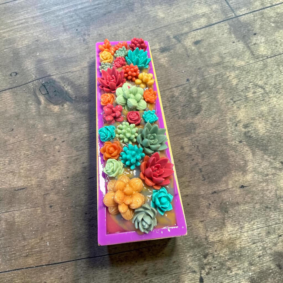 Blooming Cactus Blossom Bar Soap Made with Tallow and Creamy Goatmilk- Homemade, Cold Process