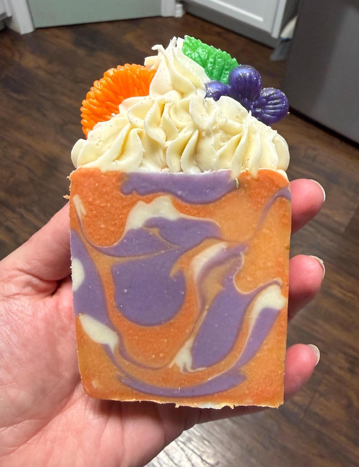 Clementine Lavender Soap – Tallow, Goat Milk, Cold Process Bar