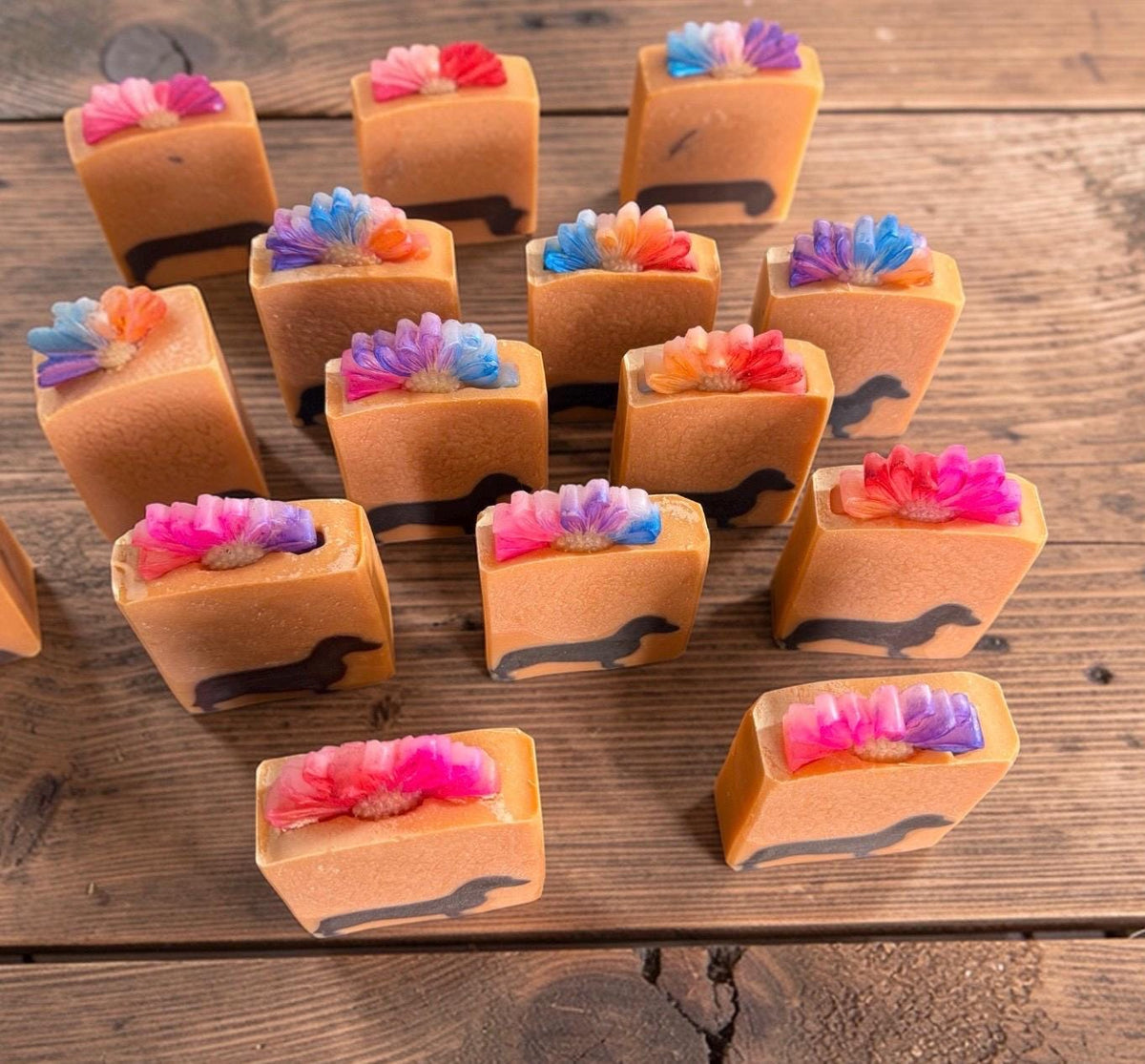 Dachshund Soap Made with Tallow and Giat Milk: Mango Sorbet Scent