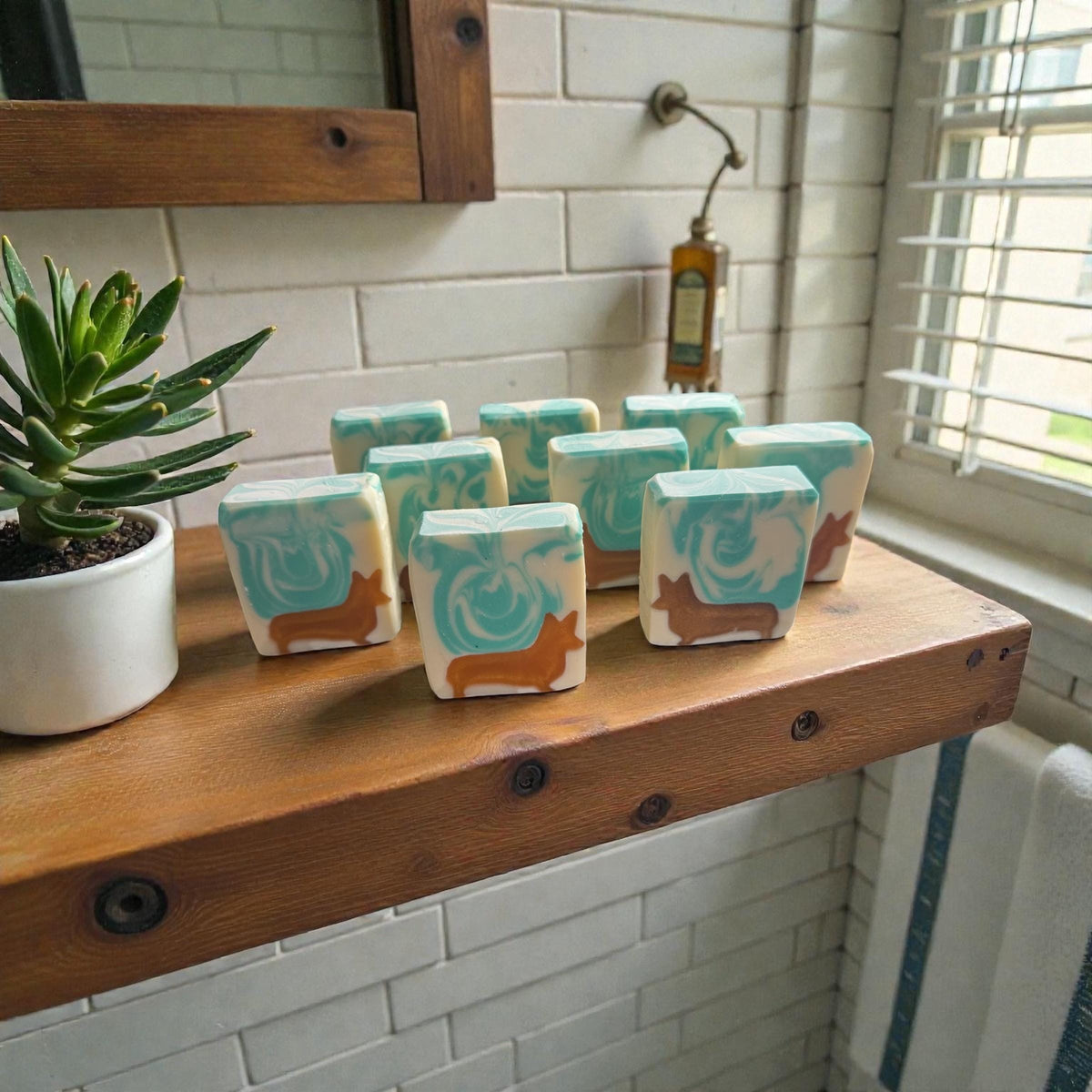 Fluffy Butt Corgi Soap Made with Tallow: Light Citrus Scent