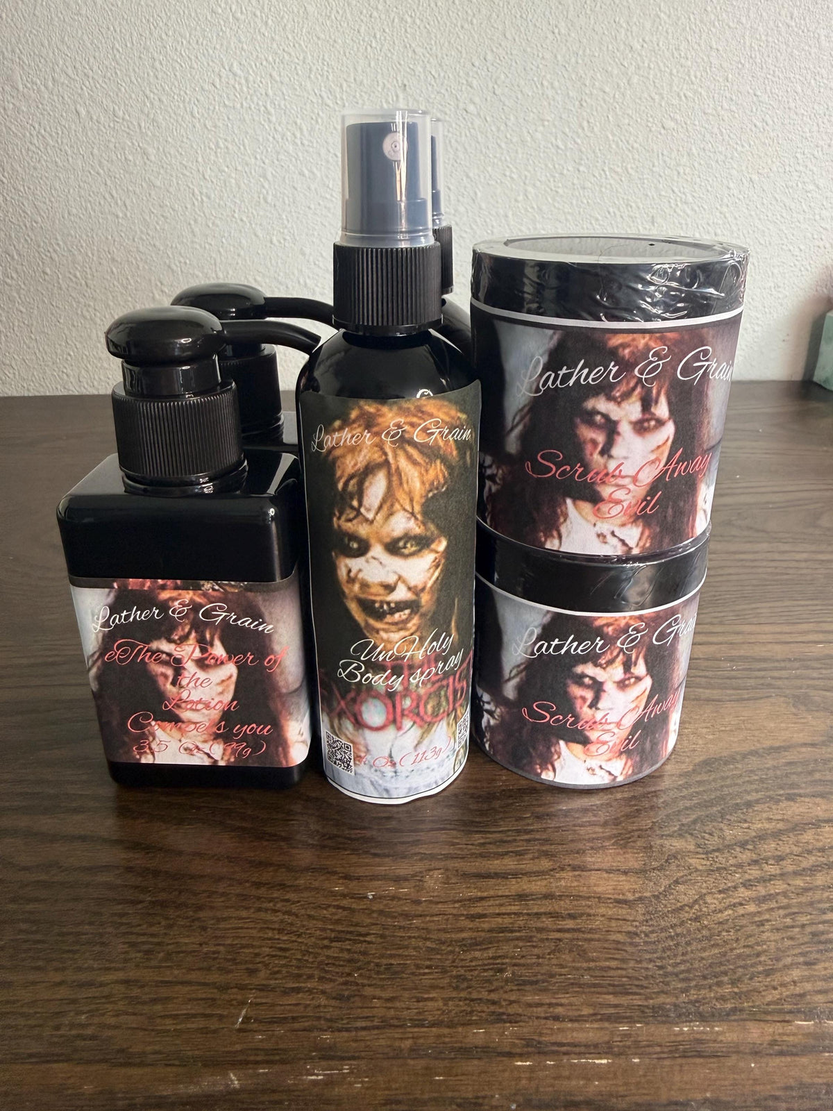 Horror Themed Moisturizing Body Spray, Many Scary, Serial Killer Movie Characters-
