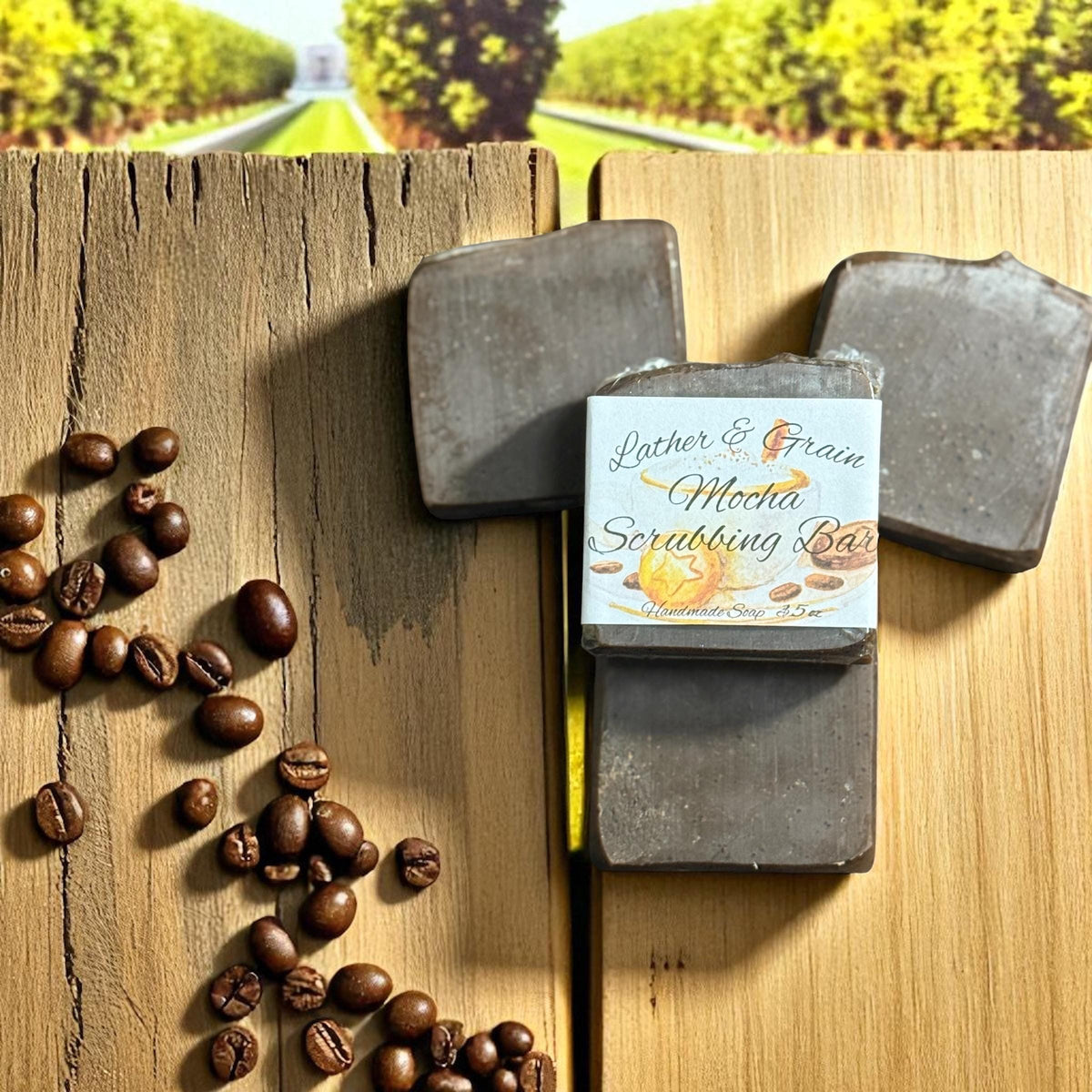 Handmade Mocha Coffee Scrubbing Bar Soap