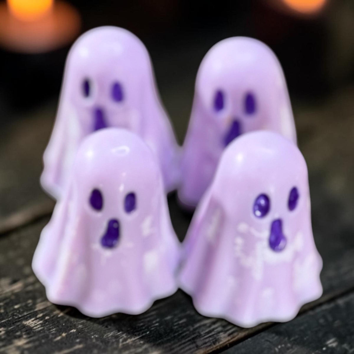 Ghost Shaped Wax Melts: 4 Pack Halloween Fall Scents