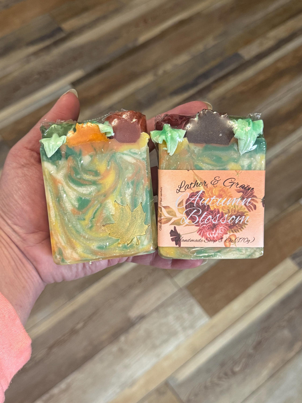 Autumn Blossom Bar Soap- Scented in Dark Elegance or Autumn Moon Made with Tallow and Goat Milk