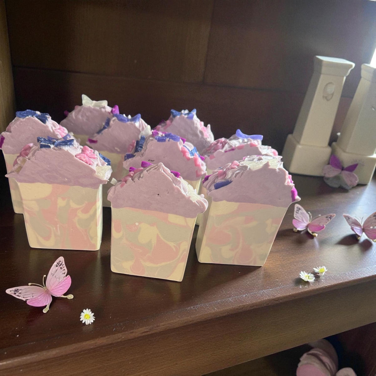 Butterfly Kisses Soap, Soft Coquette Girly Bar.