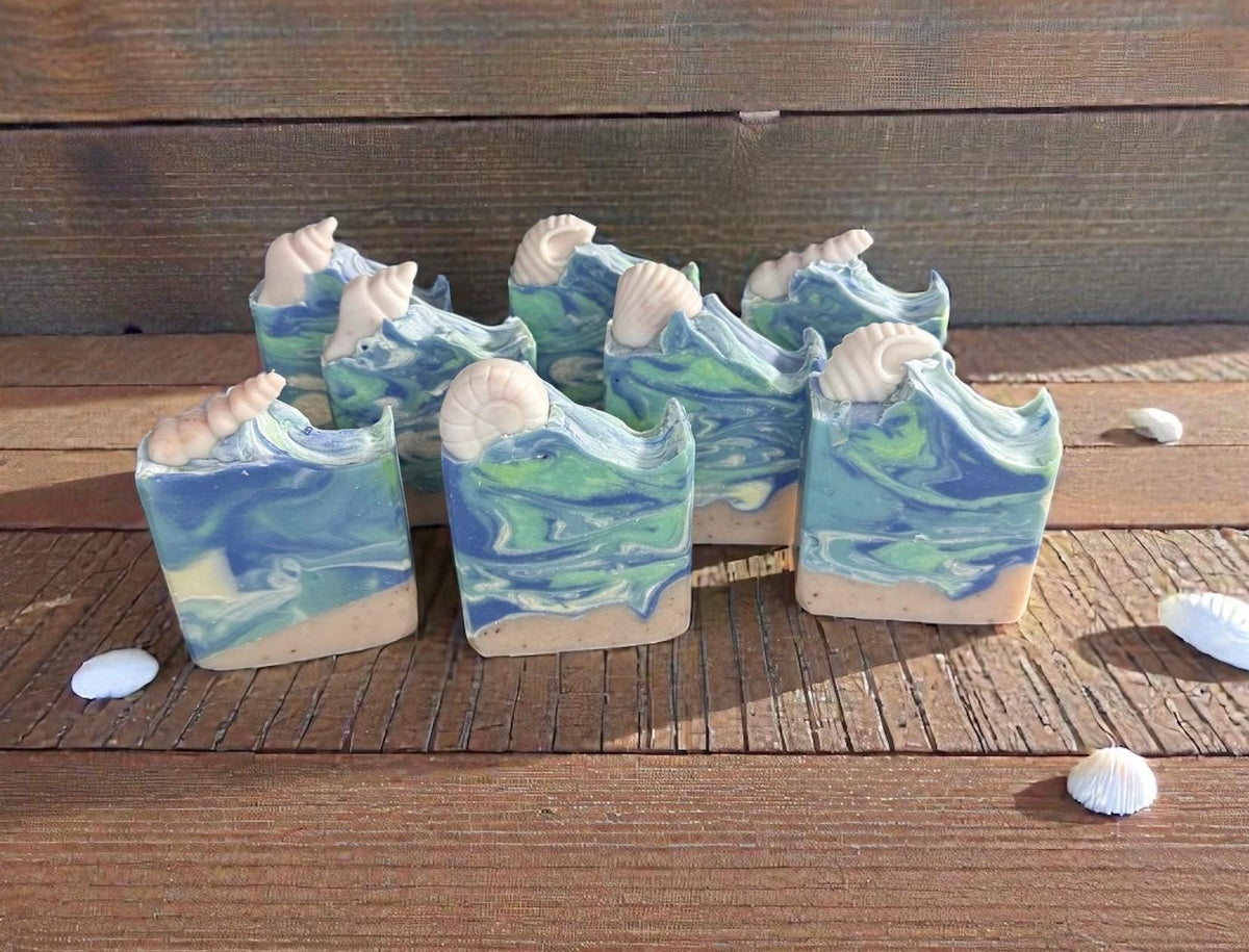 Pelican Shores Beach Bar Soap Scented in Ocean Breeze and Driftwood Or Coral Reef