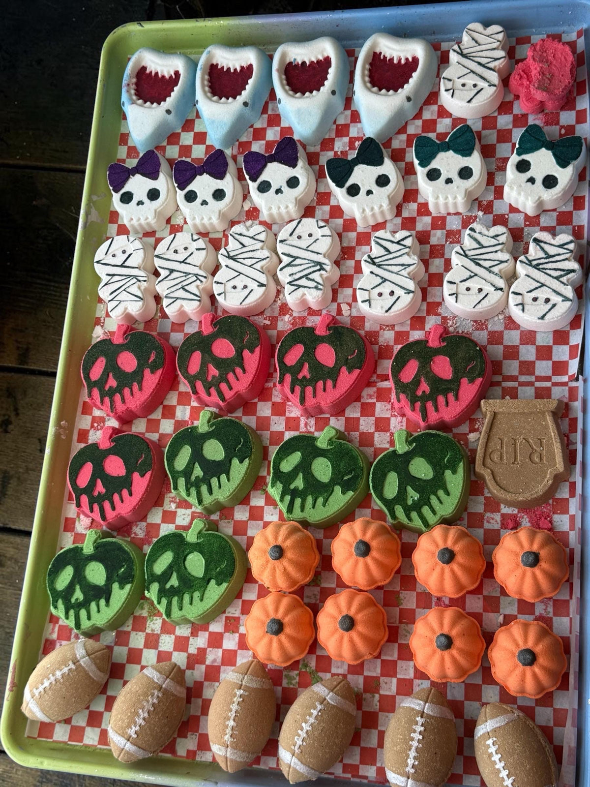 Cute Skull Bath Bomb made with Creamy Cocoa Butter and Buttermilk- Scented in Poison Pie