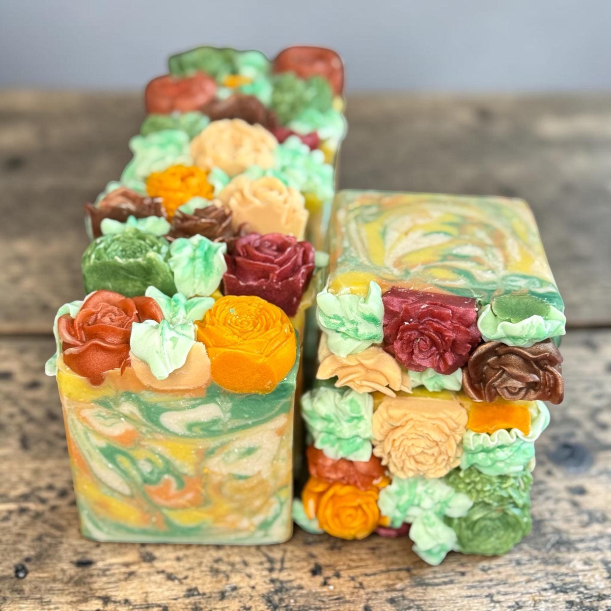 Autumn Blossom Bar Soap- Scented in Dark Elegance or Autumn Moon Made with Tallow and Goat Milk
