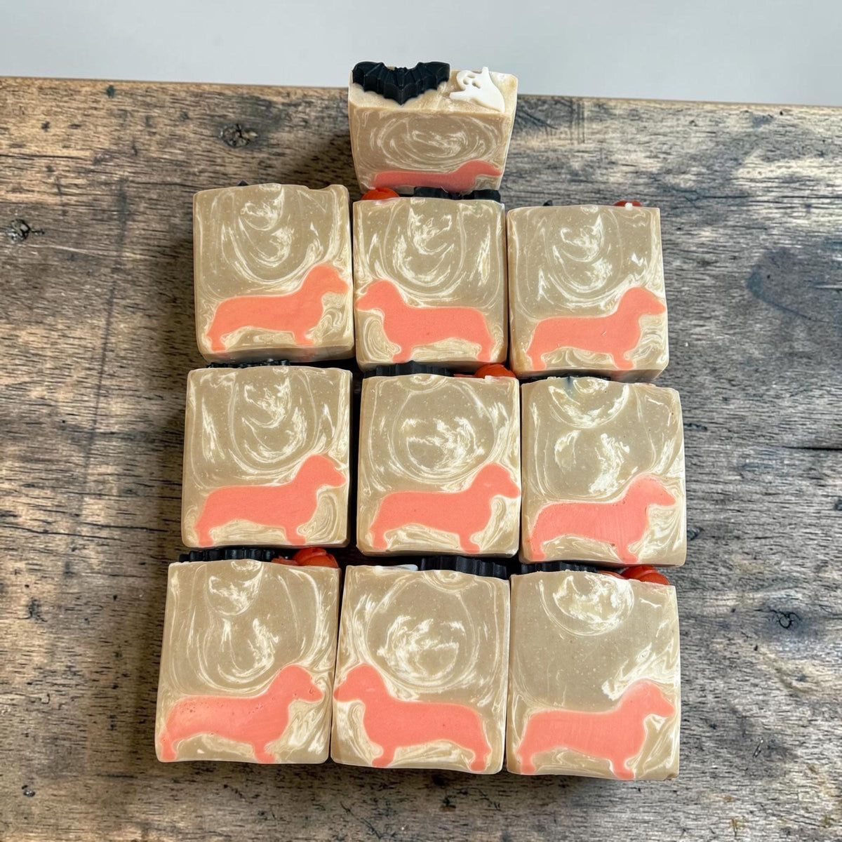 Happy Hallow-Weenie Soap- Scented in Pumpkin Pecan Made with Tallow and Goat Milk