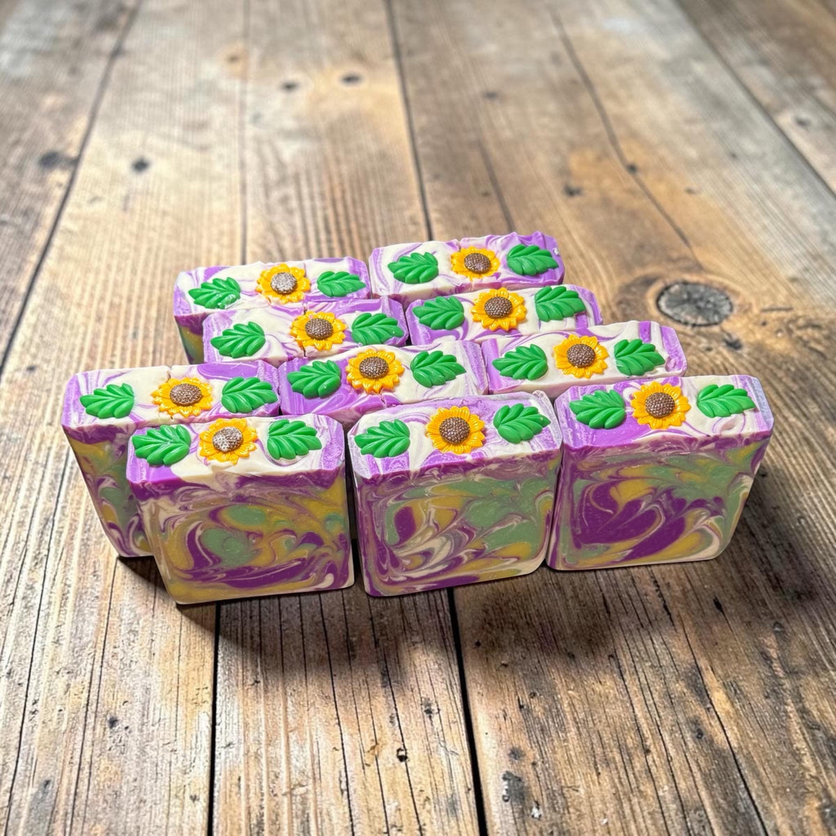 Sunny Days Bar Soap- Scented in Garden Path Made with Tallow and Goat Milk