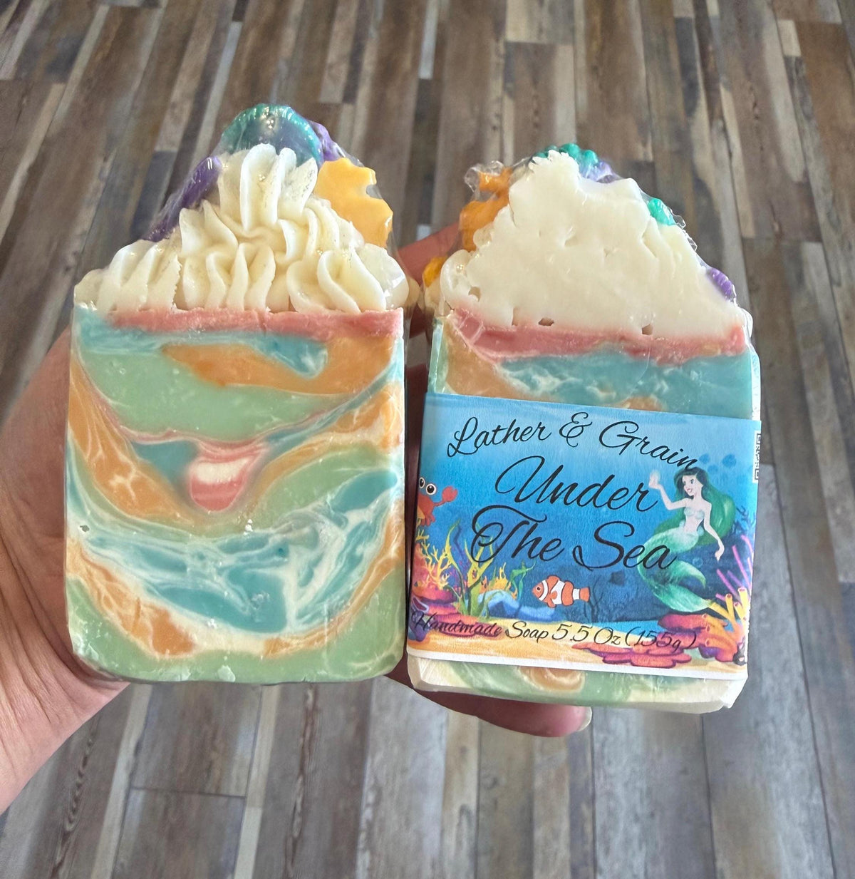 Under the Sea-Mermaid Bar Soap ~ Made with Tallow and Goat Milk -Scented in Volcano Beach