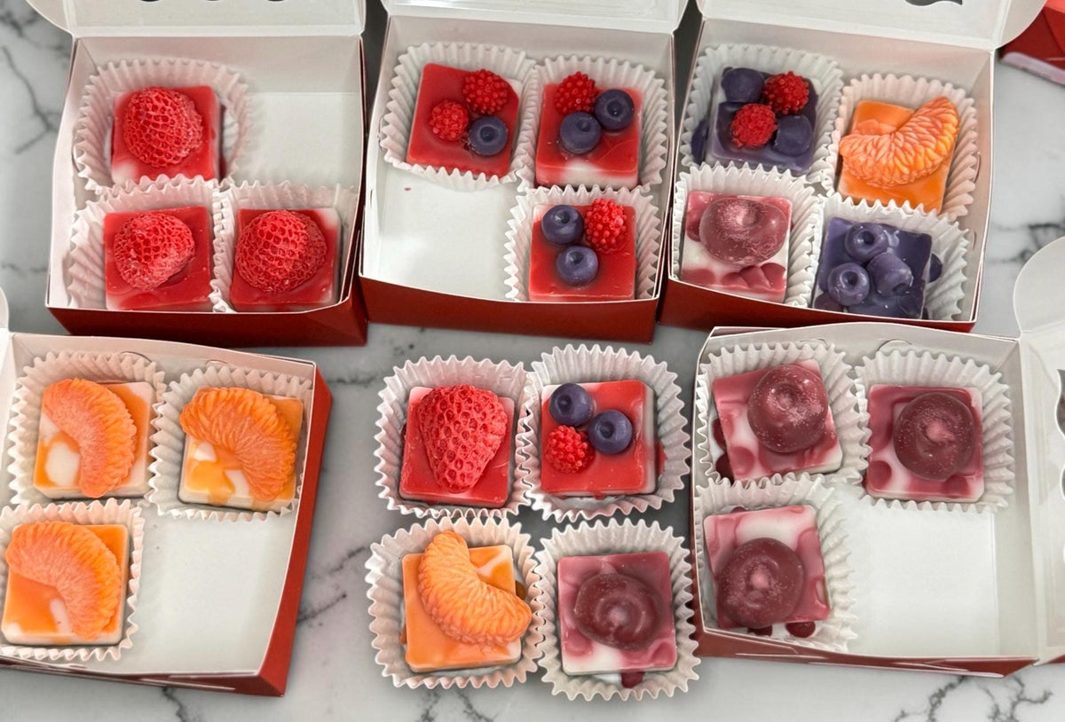 Bite Size Cheesecake Wax Melts: Mixed Shape Tarts- Long Lasting Summer Scents