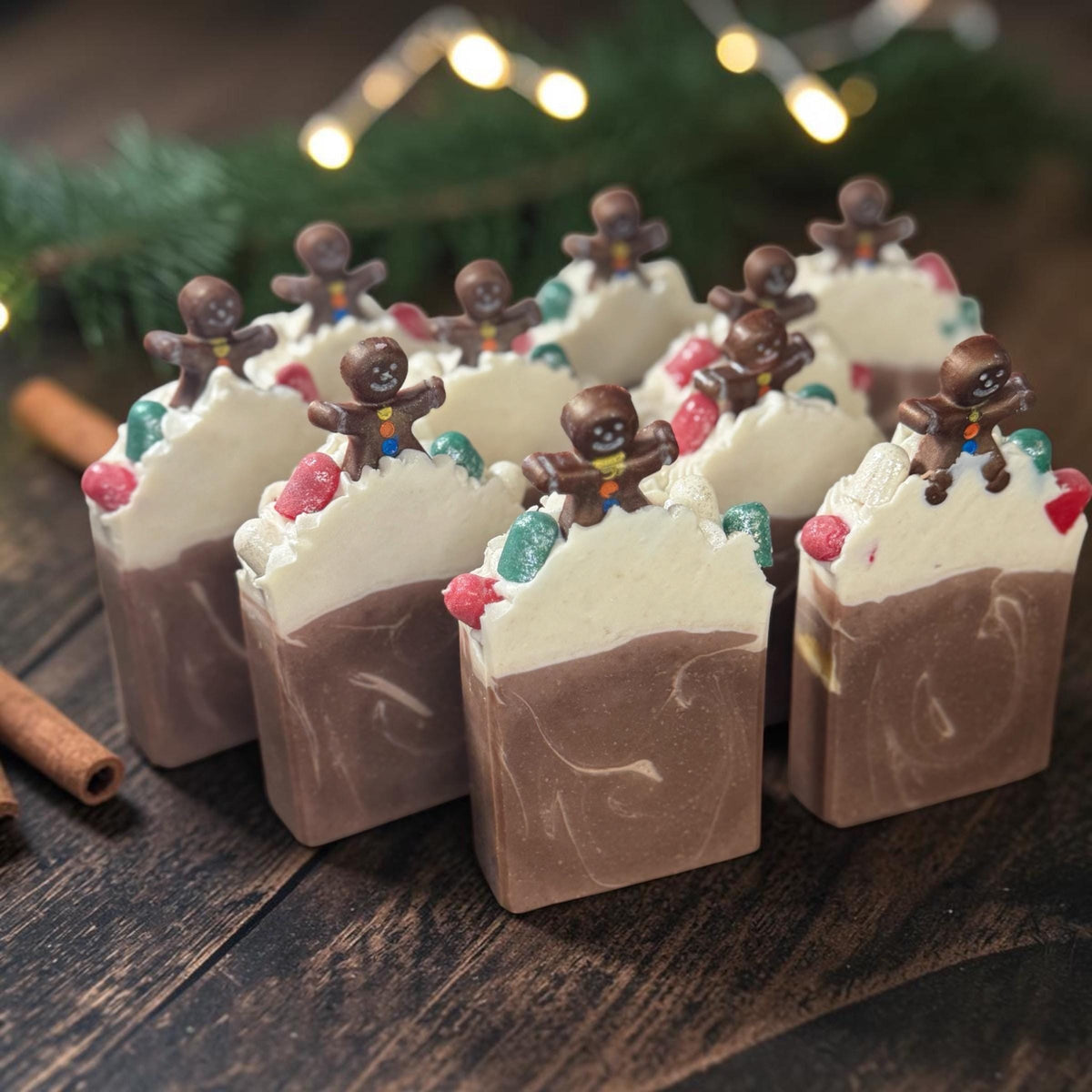 Gingerbread Man Bar Soap , Scented in Vanilla Gingerbread -Made with Tallow and Goat Milk. Great Christmas Stocking Stuffer