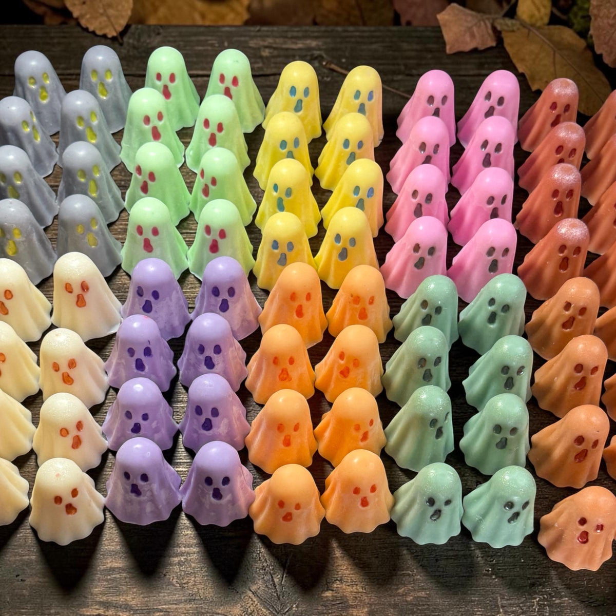 Ghost Shaped Wax Melts: 4 Pack Halloween Fall Scents