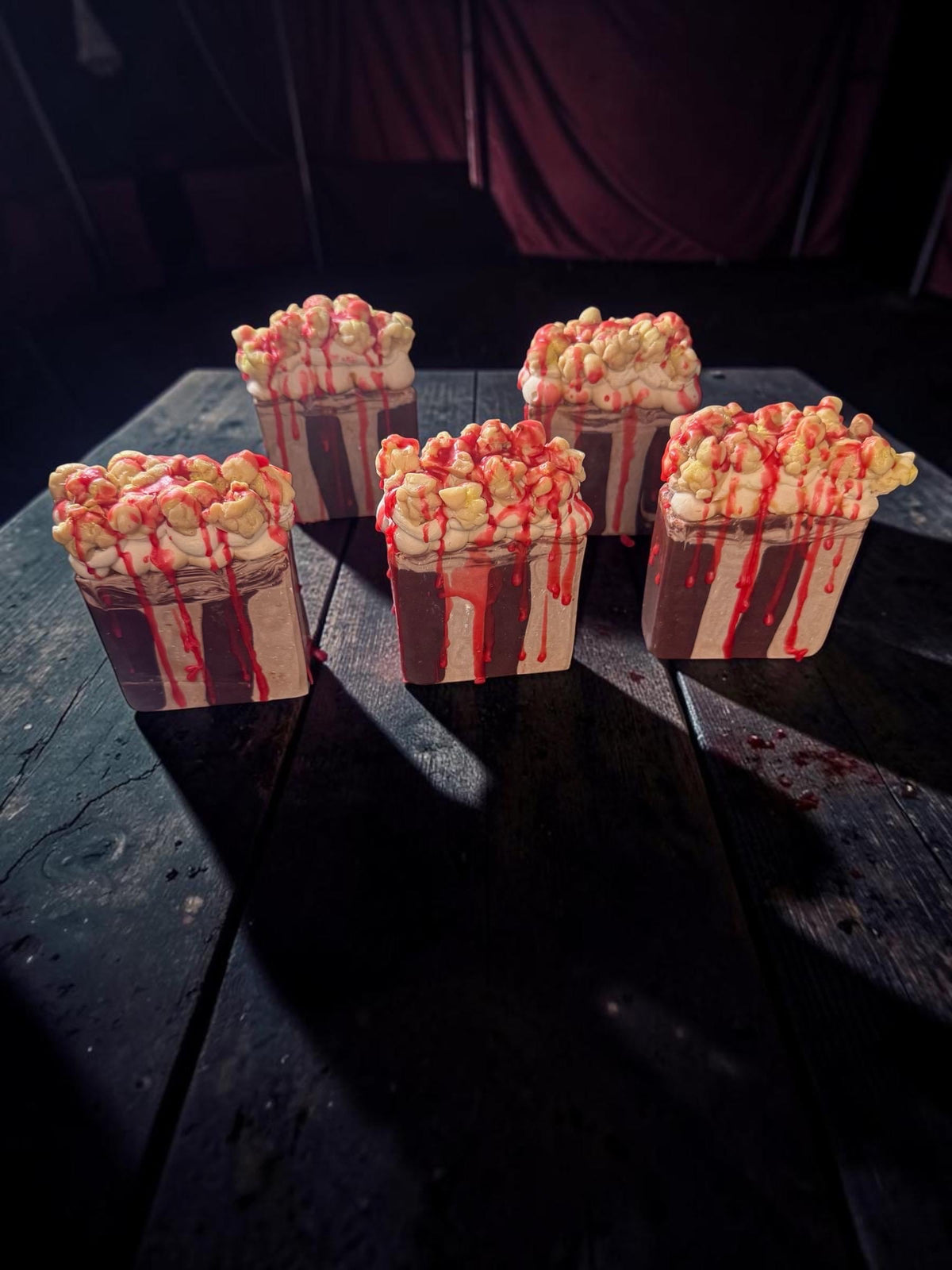 Killer Space Corn- Popcorn Themed and Scented Soap. Handmade with Tallow. Unique Spooky Gift for Horror Movie Buffs