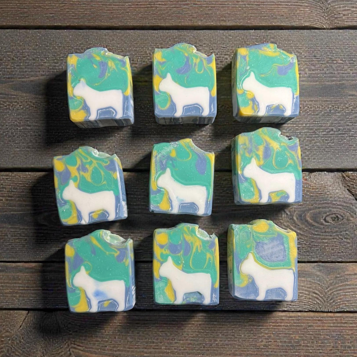Frenchie Love Soap- French Bulldog - Made with Tallow and Buttermilk: Tropical Temptation Scent