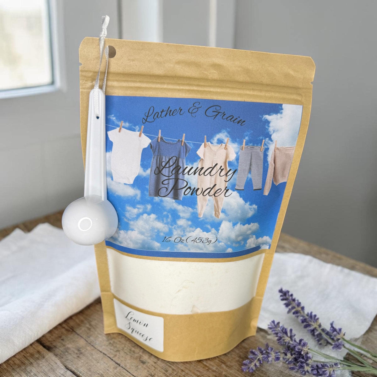 1 Pound Natural Laundry Powder- Many Scents to Choose From