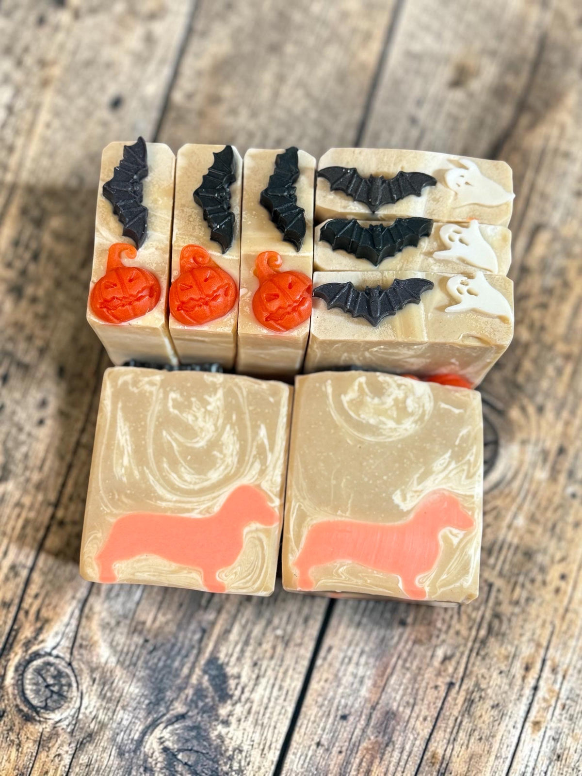 Happy Hallow-Weenie Soap- Scented in Pumpkin Pecan Made with Tallow and Goat Milk