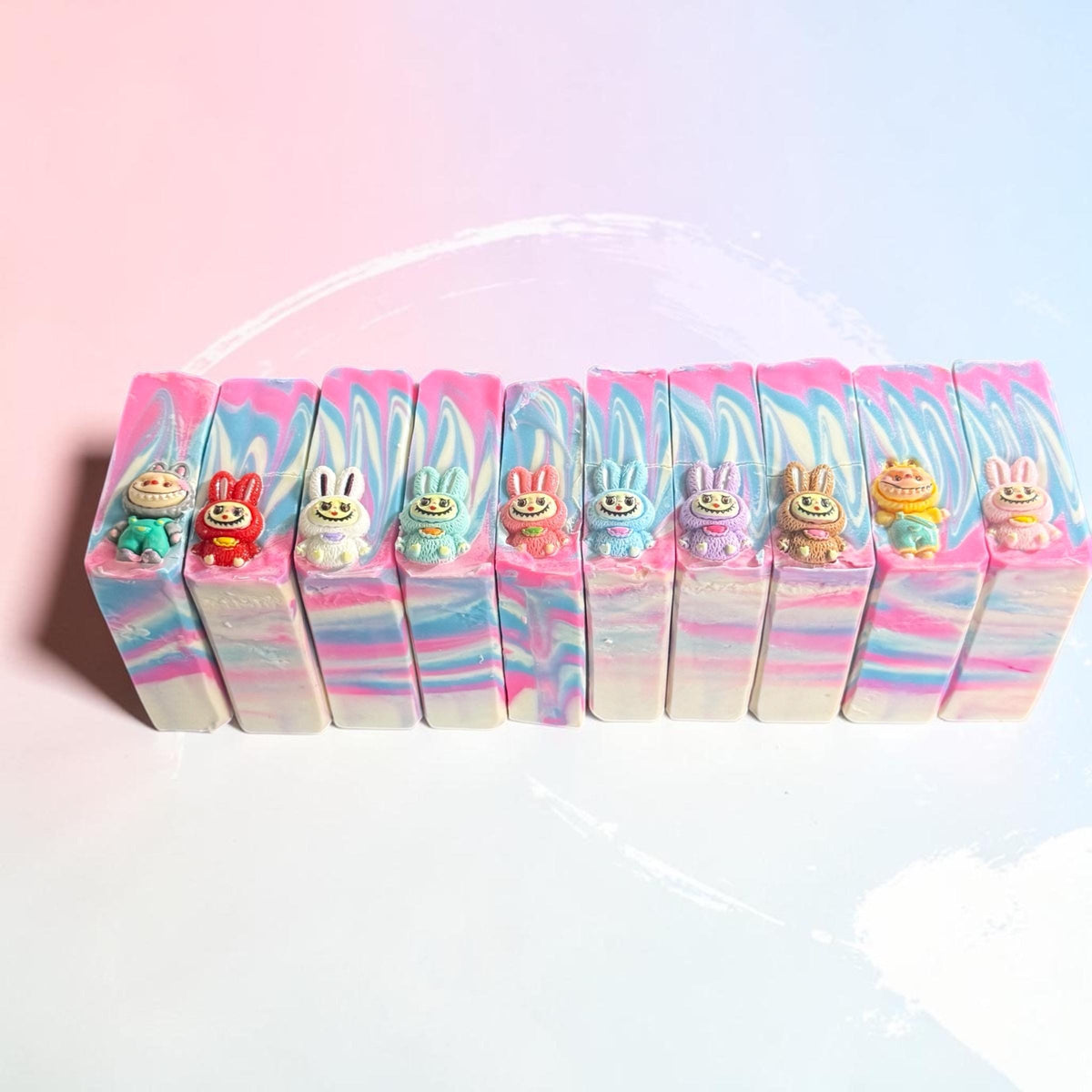 Little Monster Bar Soap. Made with Tallow and Goat Milk. Scented in Cotton Candy