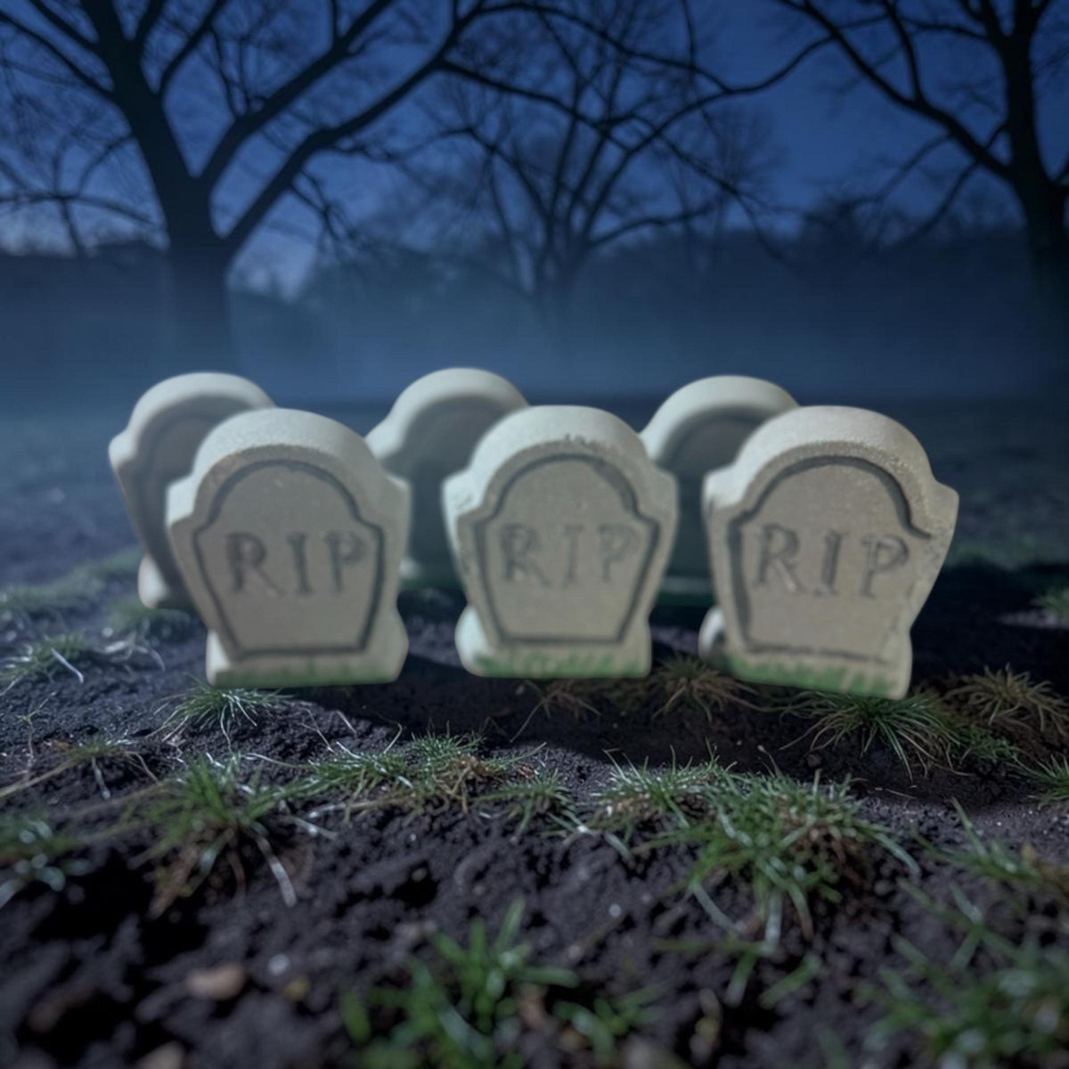 Tombstone Halloween Bath Bomb made with Creamy Buttermilk
