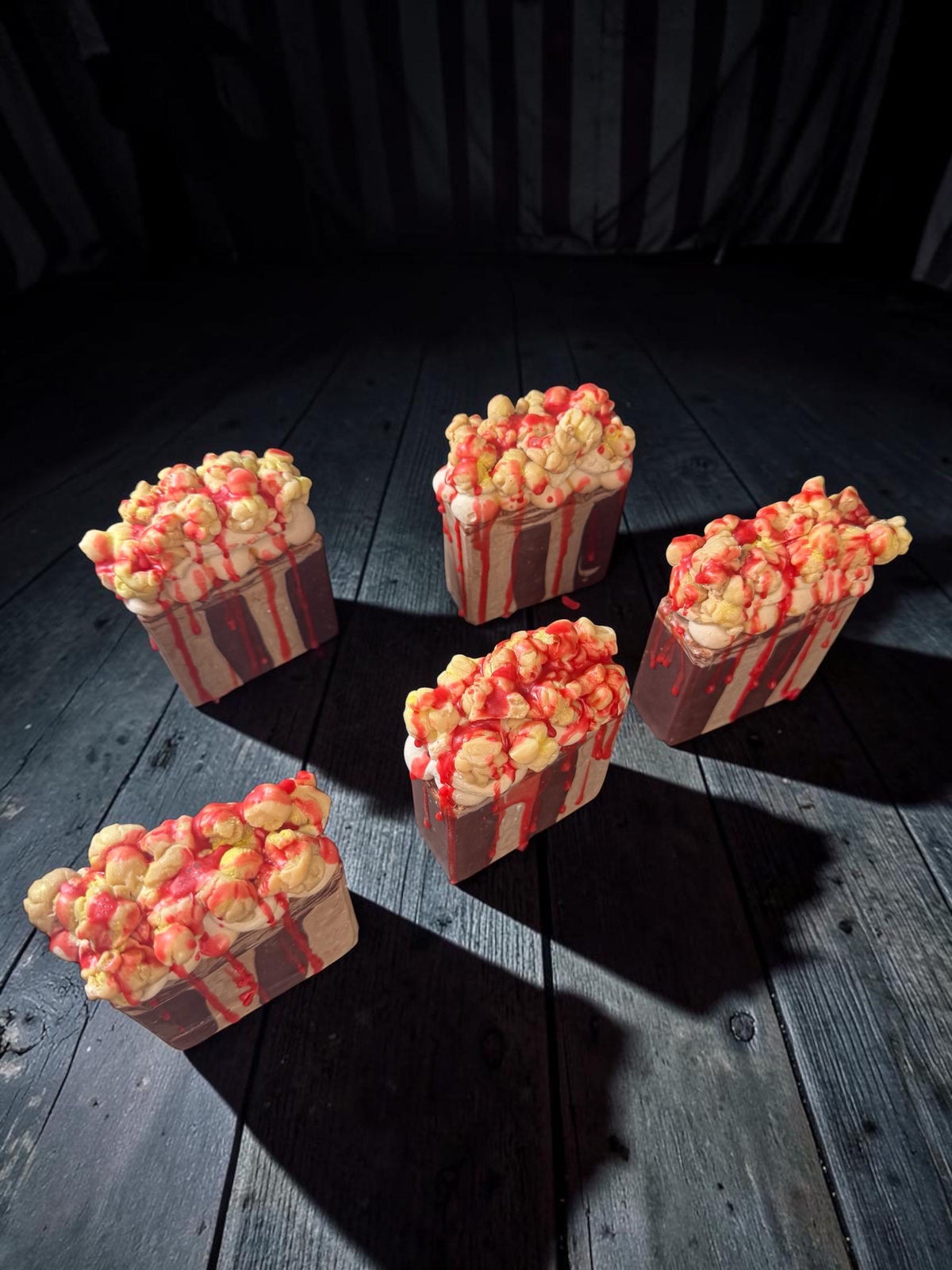 Killer Space Corn- Popcorn Themed and Scented Soap. Handmade with Tallow. Unique Spooky Gift for Horror Movie Buffs