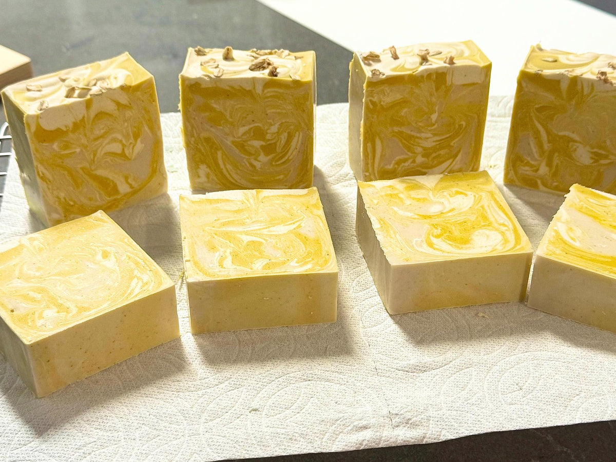 Banana Oatmeal Goat Milk Soap- Lightly Scented