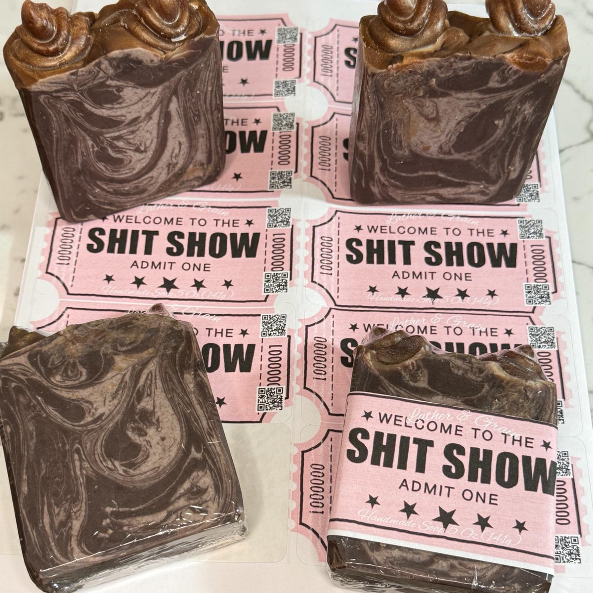 Shit Show Soap~ Scented in Root Beer Float, Made with Tallow and Goat Milk