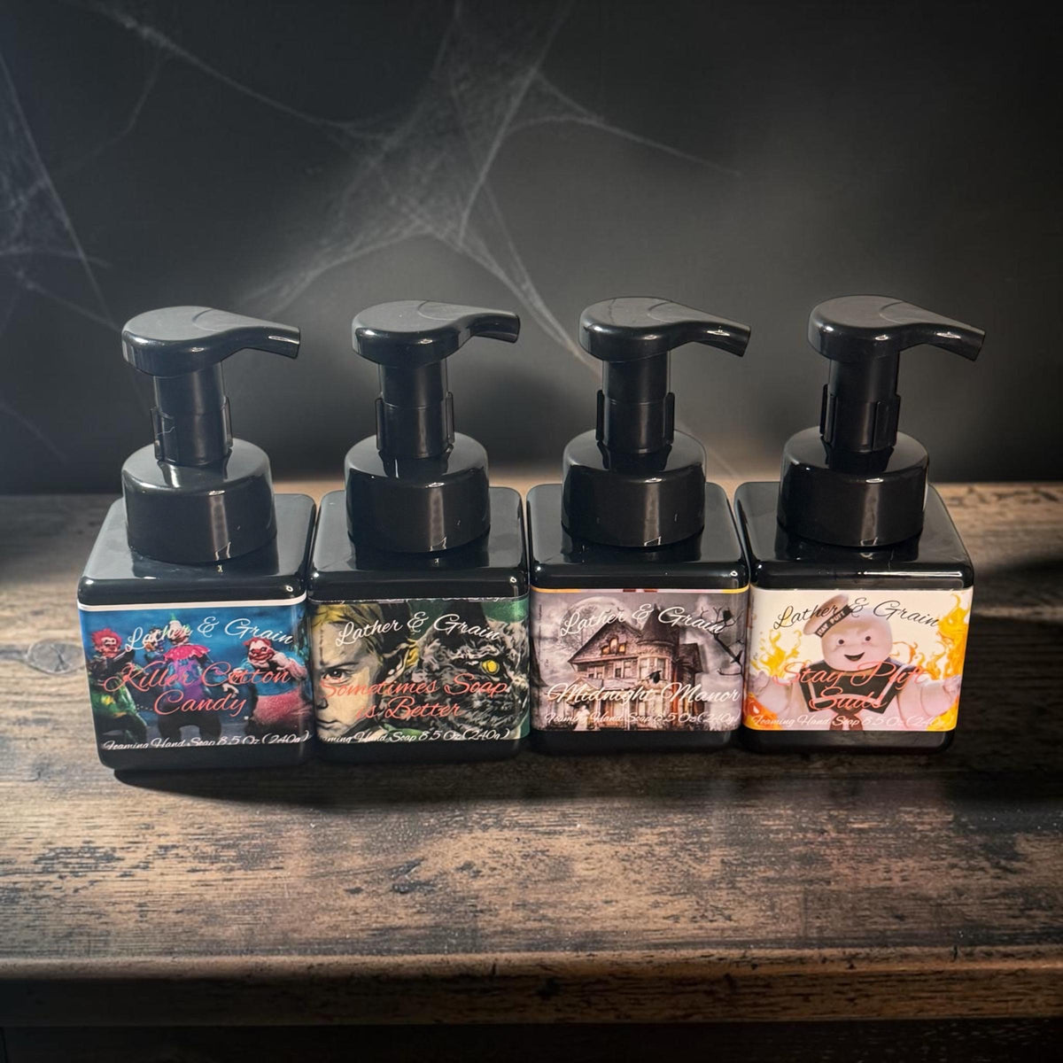 Horror Themed Liquid Hand Soap or Body Wash, Many Scary, Serial Killer Movie Characters-  Fall Halloween Scents