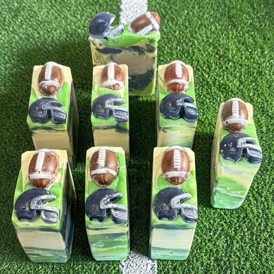 12’s Football Handmade Soap – Scented in Driftwood Island ~ Great Sports Fan Gift!