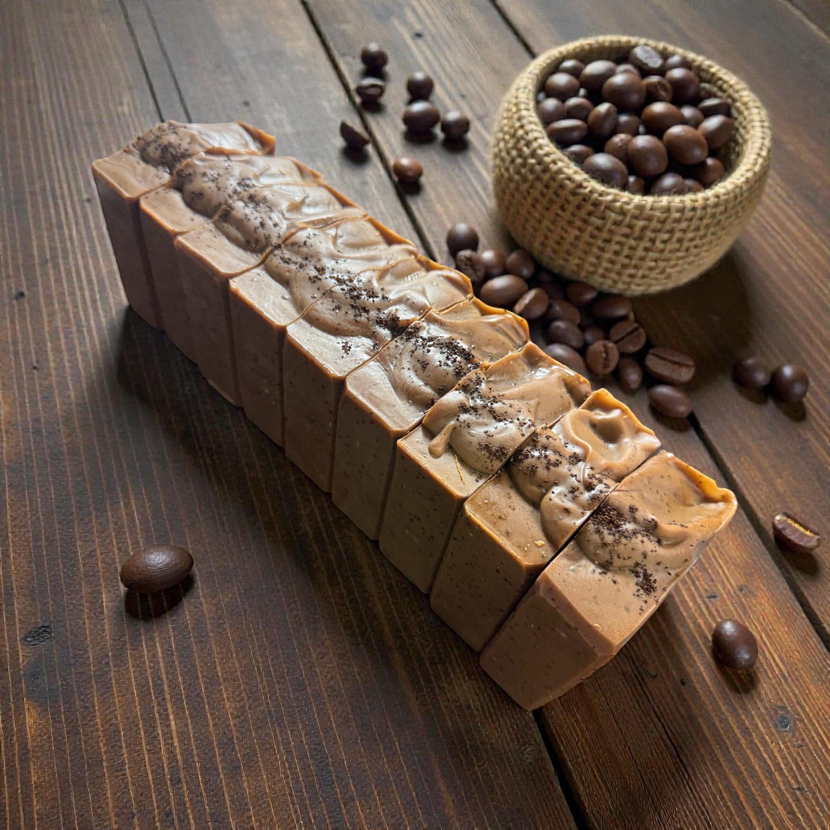 Handmade Mocha Coffee Scrubbing Bar Soap