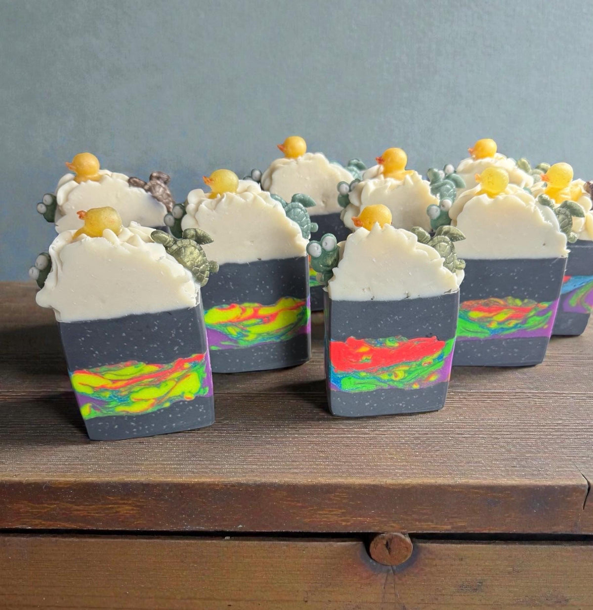 FDT!! Frog, Duck, Turtle Bar Soap made with Tallow and Goat Milk Scented in Black Raspberry Vanilla