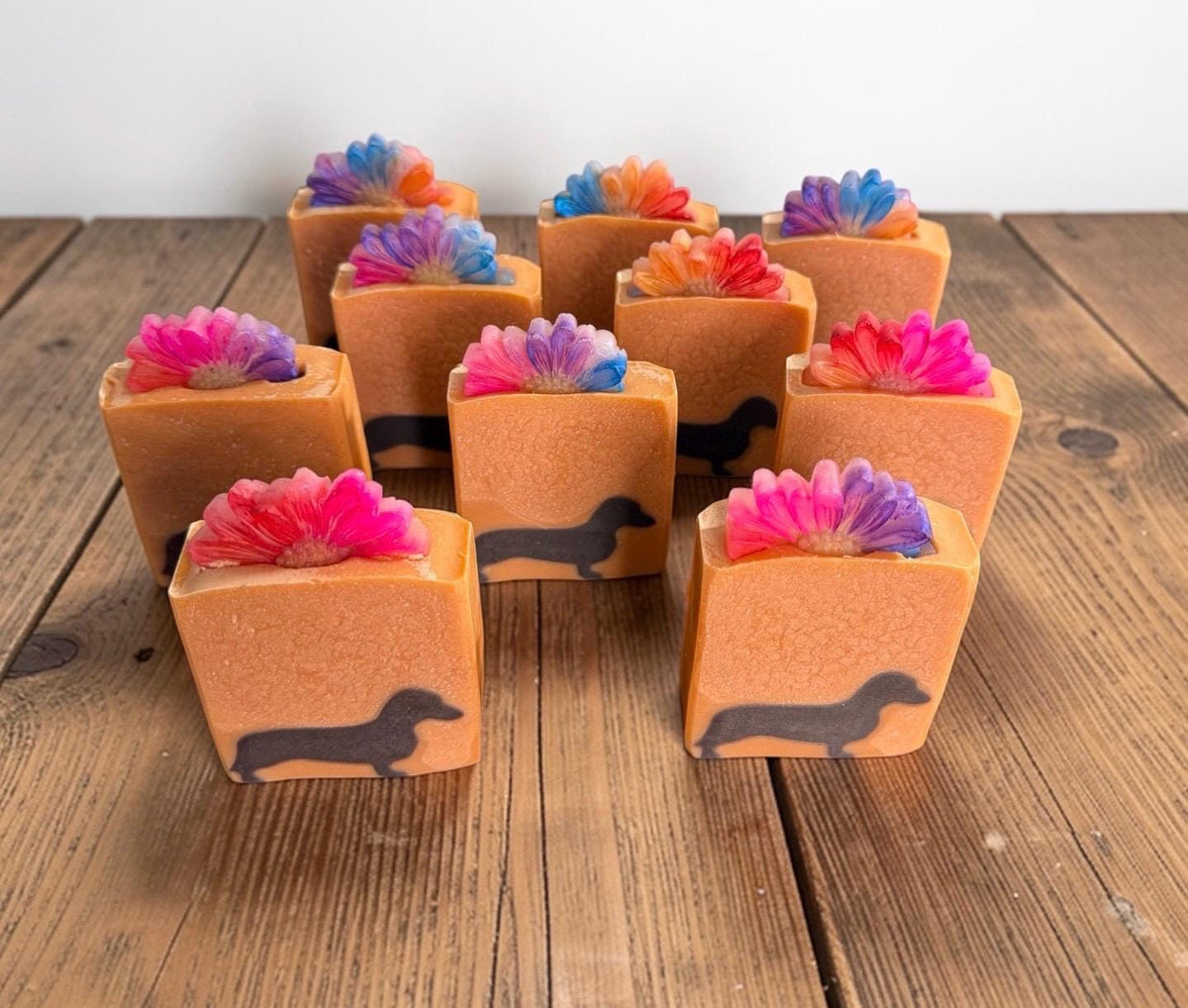 Dachshund Soap Made with Tallow and Giat Milk: Mango Sorbet Scent