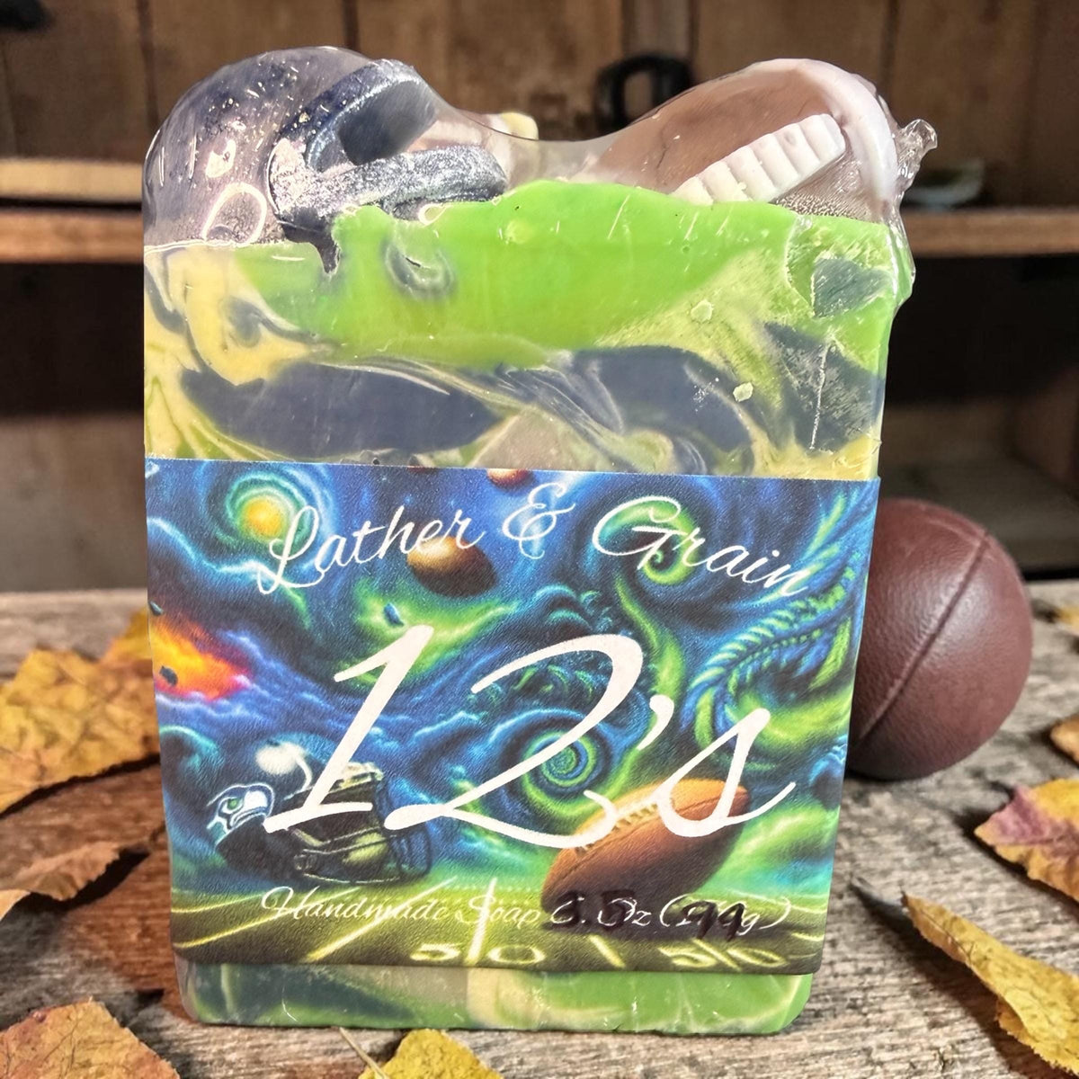 12’s Football Handmade Soap – Scented in Driftwood Island ~ Great Sports Fan Gift!
