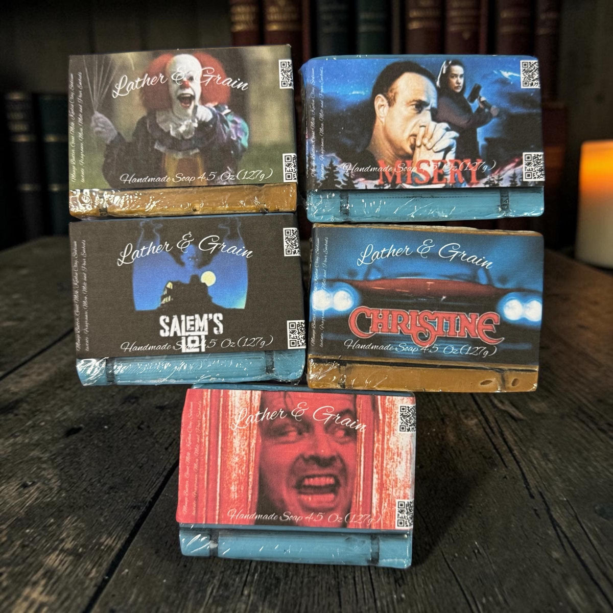 Classic Horror Book Shaped Soap. Scented in Library or Evening Stroll. Made with Tallow and Goat Milk