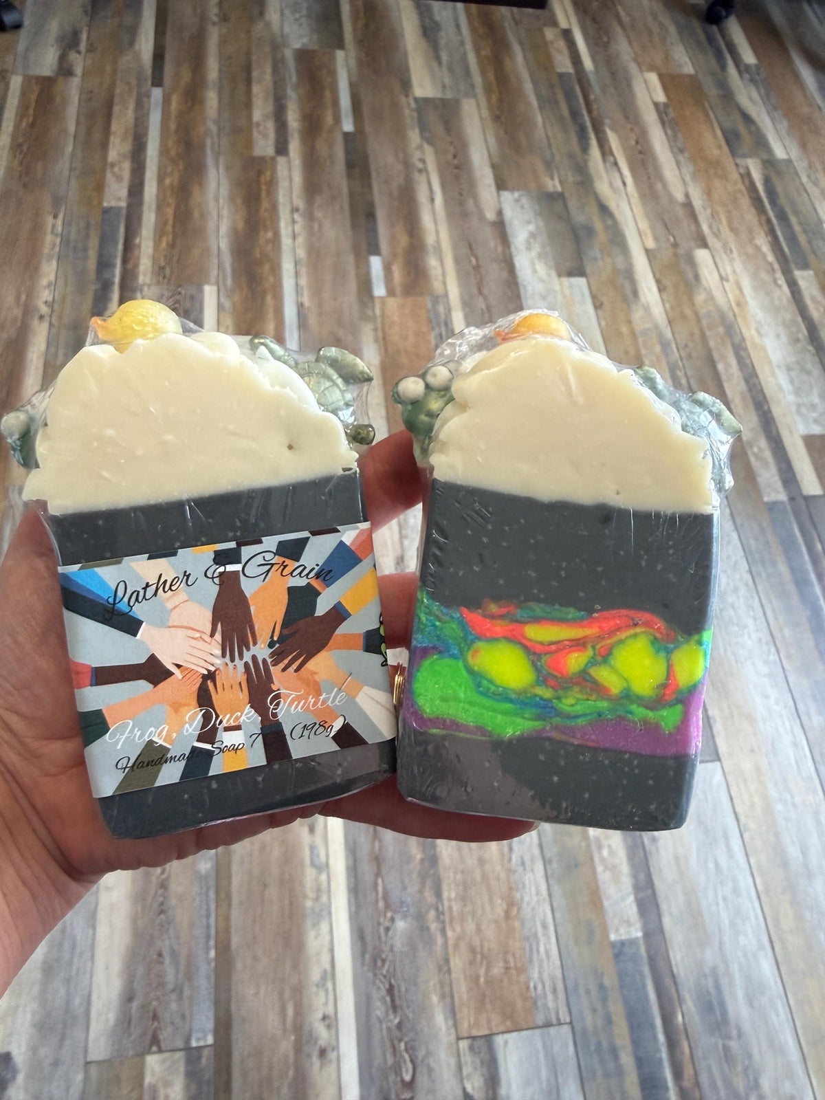 FDT!! Frog, Duck, Turtle Bar Soap made with Tallow and Goat Milk Scented in Black Raspberry Vanilla