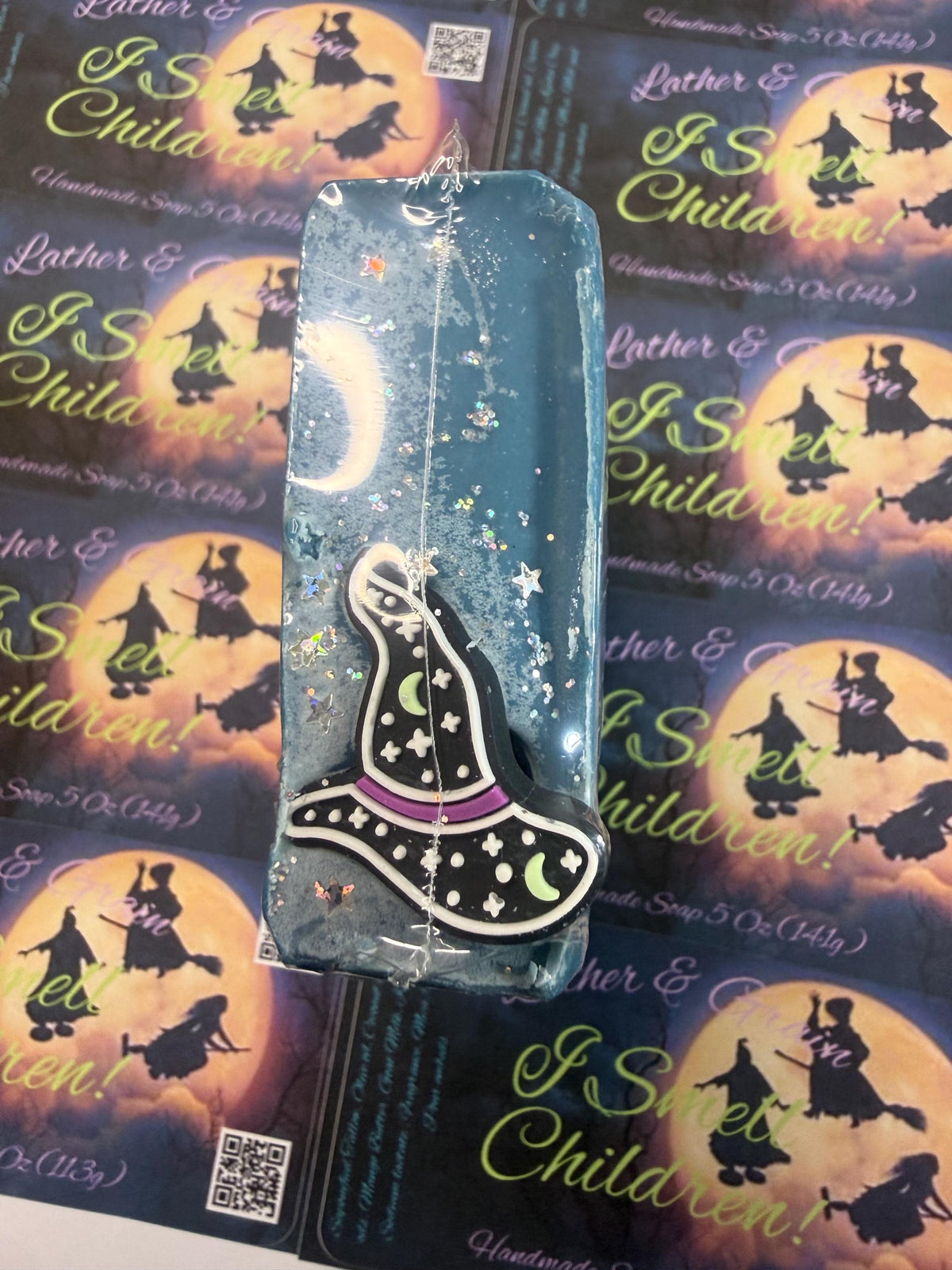 I Smell Children! Halloween Witch Sisters Themed Soap. Scented in Bobbing for Apples with Silicone Charm on Top