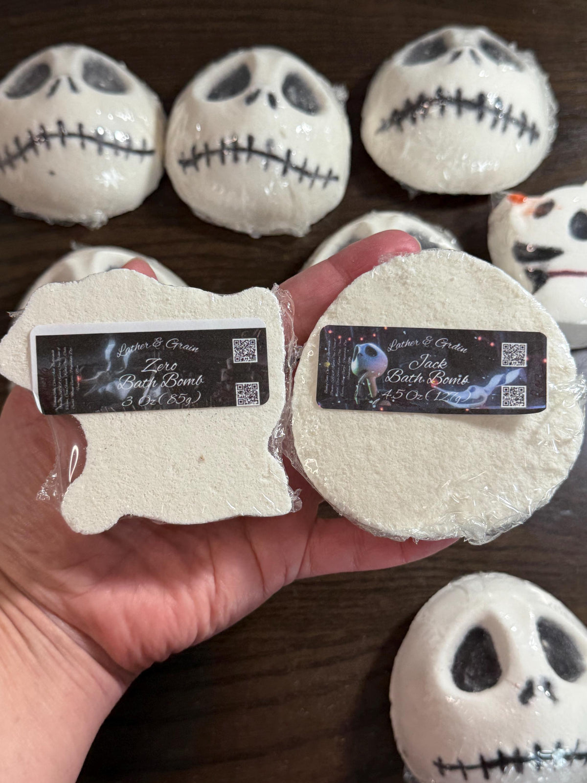 Halloween Bath Bomb made with Creamy Buttermilk,  Themed Summerween Scents- Jack or Zero