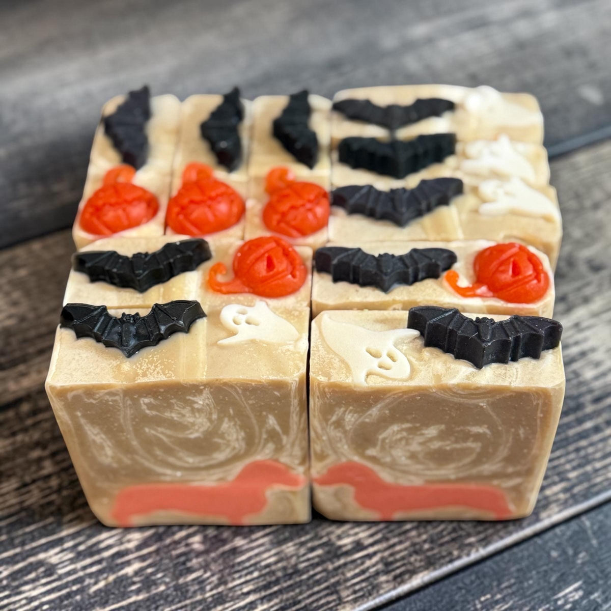 Happy Hallow-Weenie Soap- Scented in Pumpkin Pecan Made with Tallow and Goat Milk