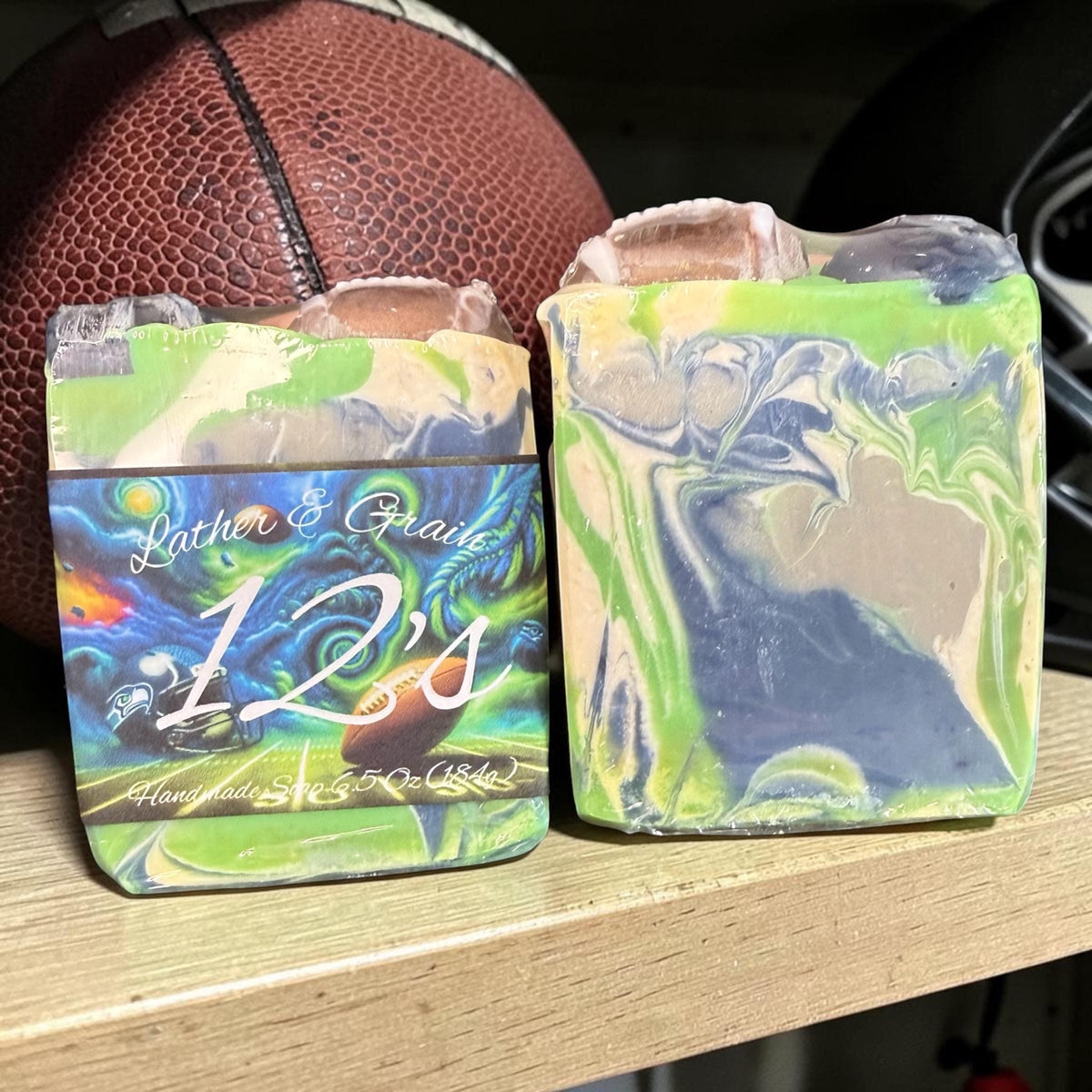 12’s Football Handmade Soap – Scented in Driftwood Island ~ Great Sports Fan Gift!
