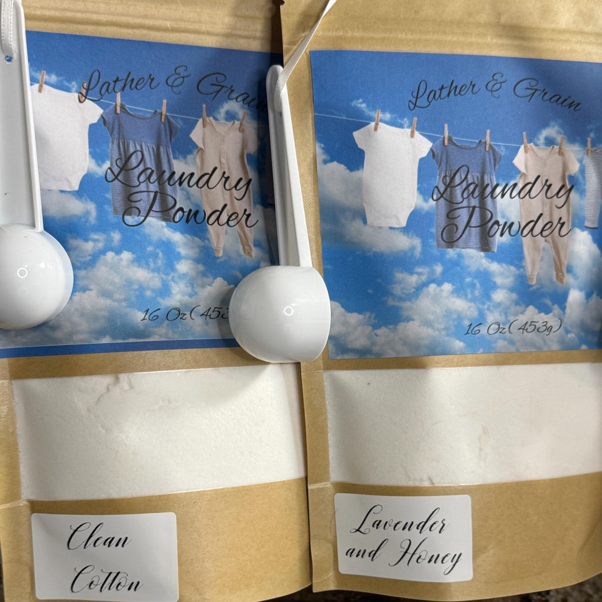 1 Pound Natural Laundry Powder- Many Scents to Choose From