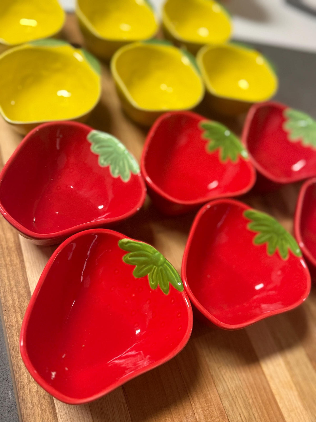 Solid Dish Soap Set: Strawberry or Lemon Ramekin with Scrub Brush