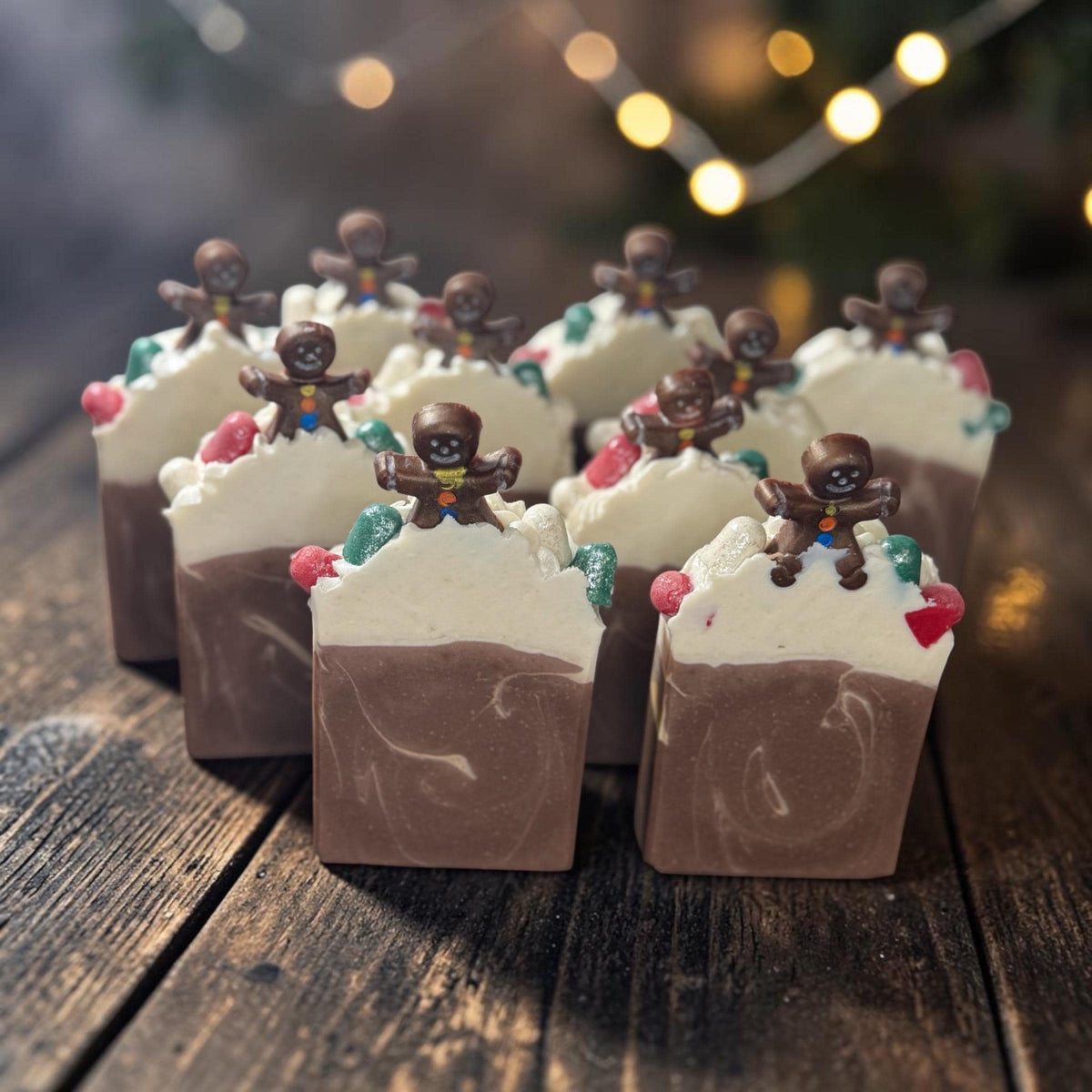 Gingerbread Man Bar Soap , Scented in Vanilla Gingerbread -Made with Tallow and Goat Milk. Great Christmas Stocking Stuffer