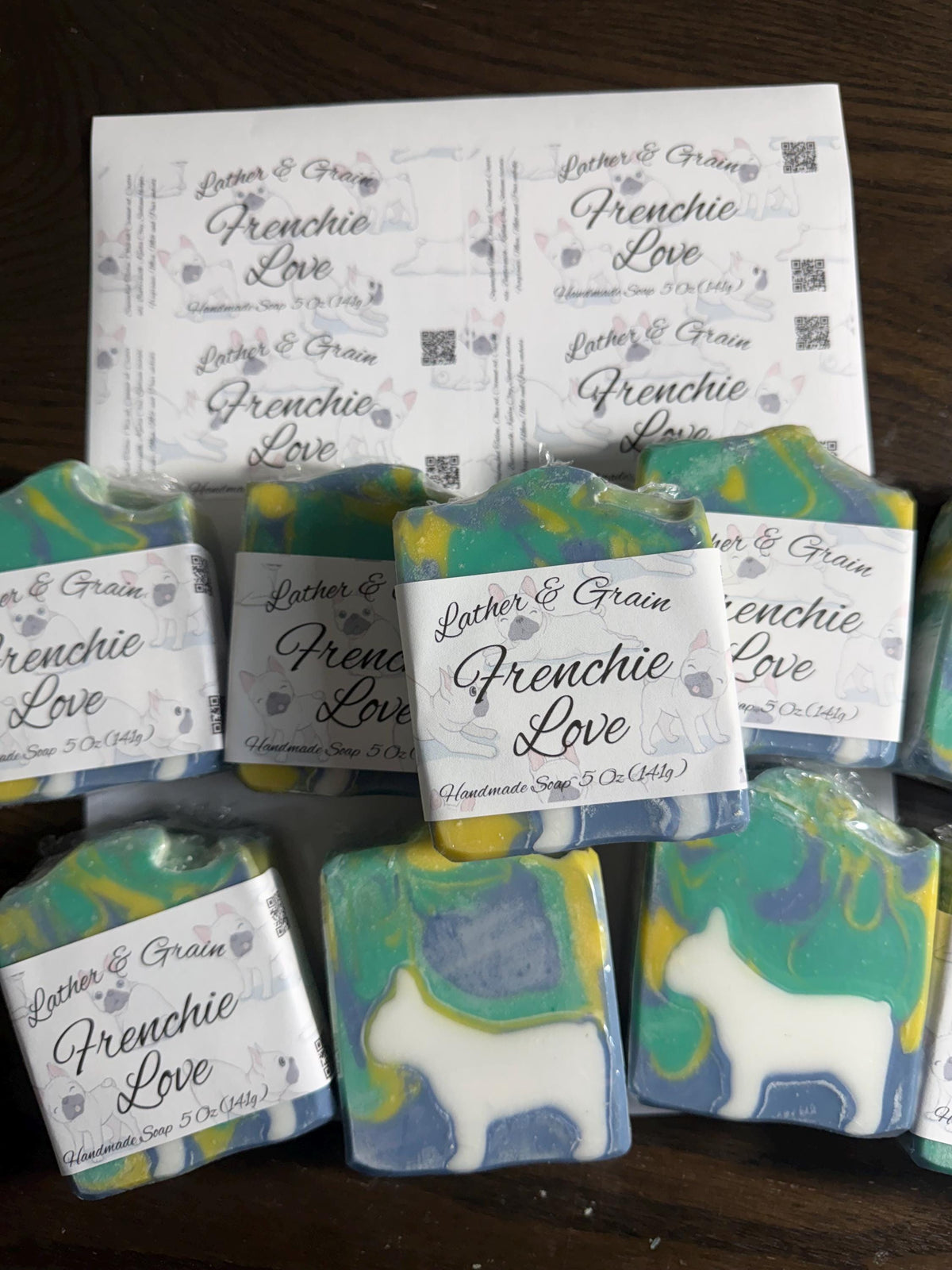 Frenchie Love Soap- French Bulldog - Made with Tallow and Buttermilk: Tropical Temptation Scent